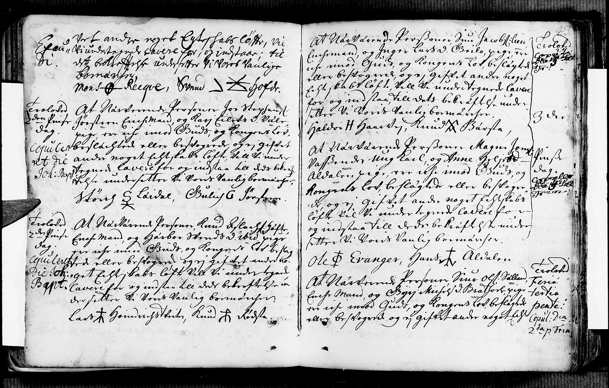Voss sokneprestembete, SAB/A-79001/H/Haa: Parish register (official) no. A 2, 1709-1730, p. 43