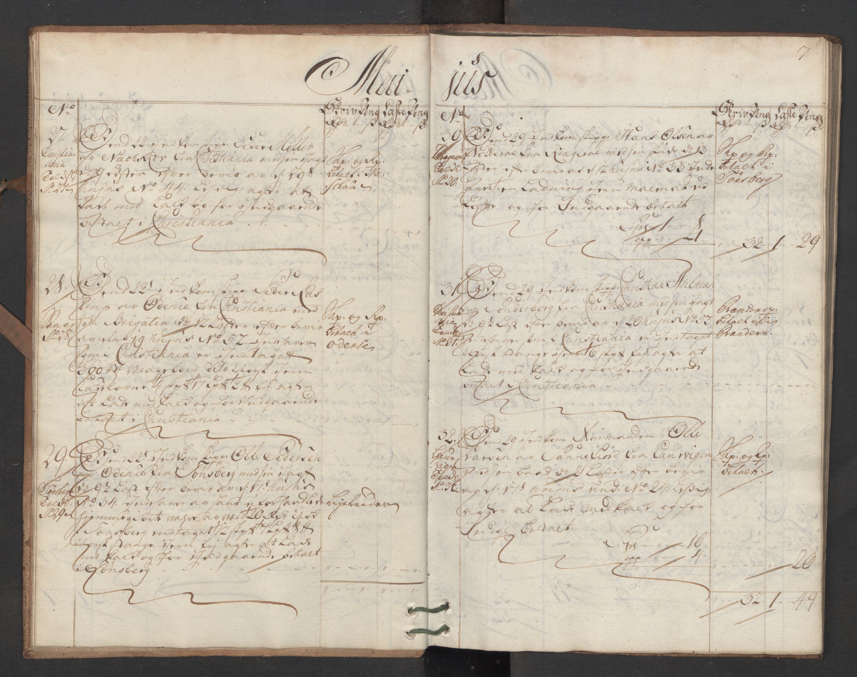 Generaltollkammeret, tollregnskaper, AV/RA-EA-5490/R06/L0046b/0001: Tollregnskaper Kristiania / Inngående hovedtollbok Slependen, 1758