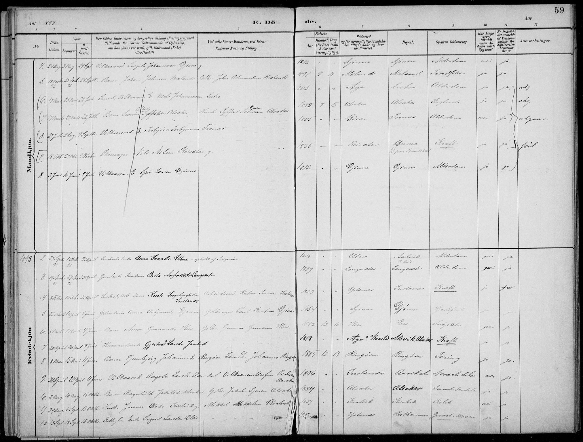 Ullensvang sokneprestembete, AV/SAB-A-78701/H/Haa: Parish register (official) no. E  3, 1883-1916, p. 59