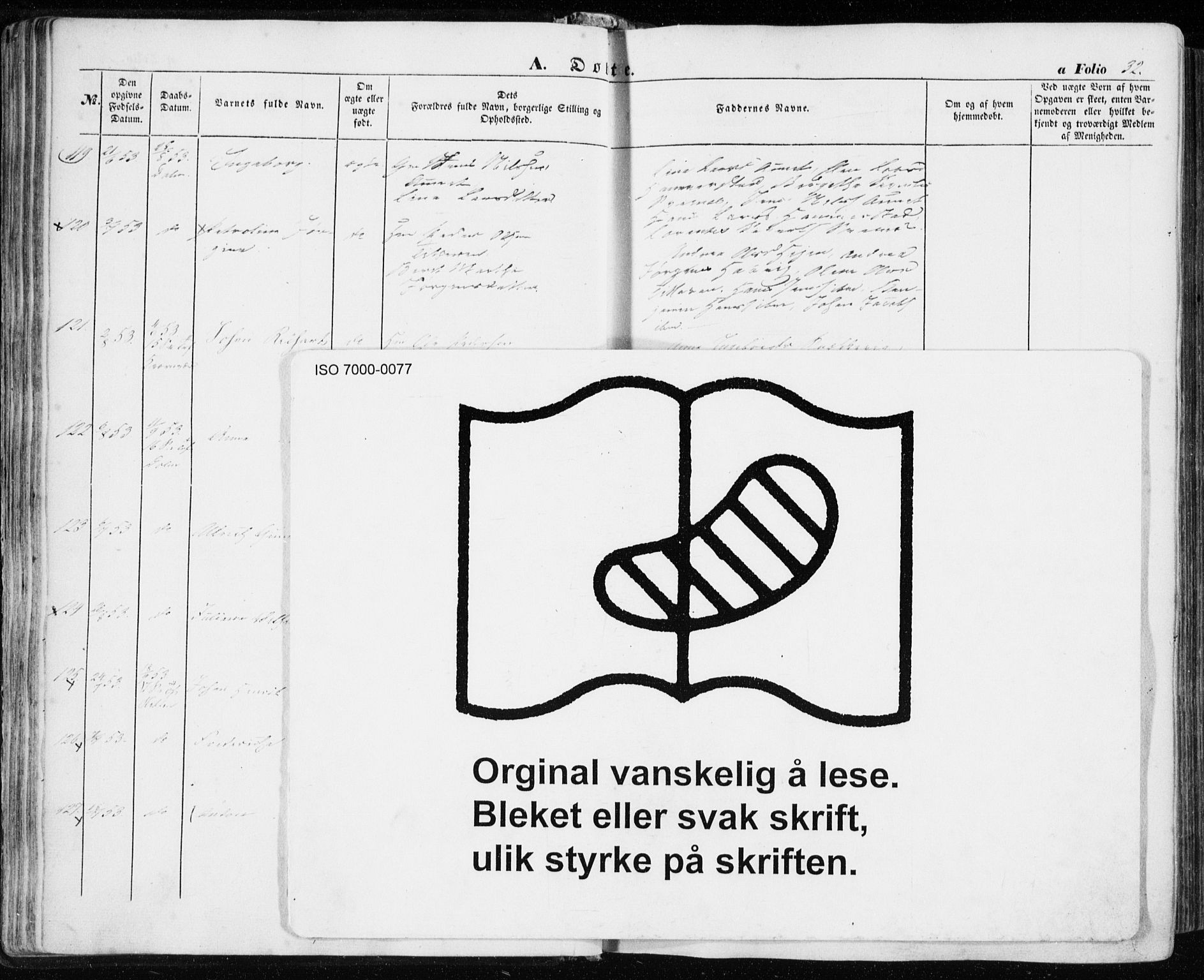 Ministerialprotokoller, klokkerbøker og fødselsregistre - Sør-Trøndelag, AV/SAT-A-1456/634/L0530: Parish register (official) no. 634A06, 1852-1860, p. 32