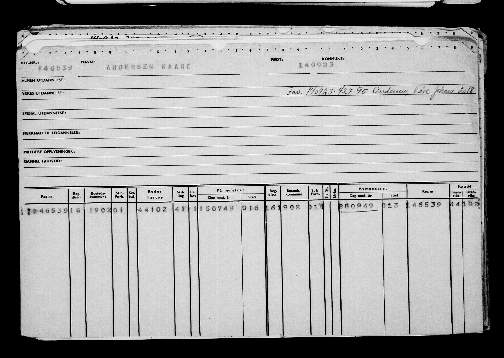 Direktoratet for sjømenn, AV/RA-S-3545/G/Gb/L0222: Hovedkort, 1923, p. 812