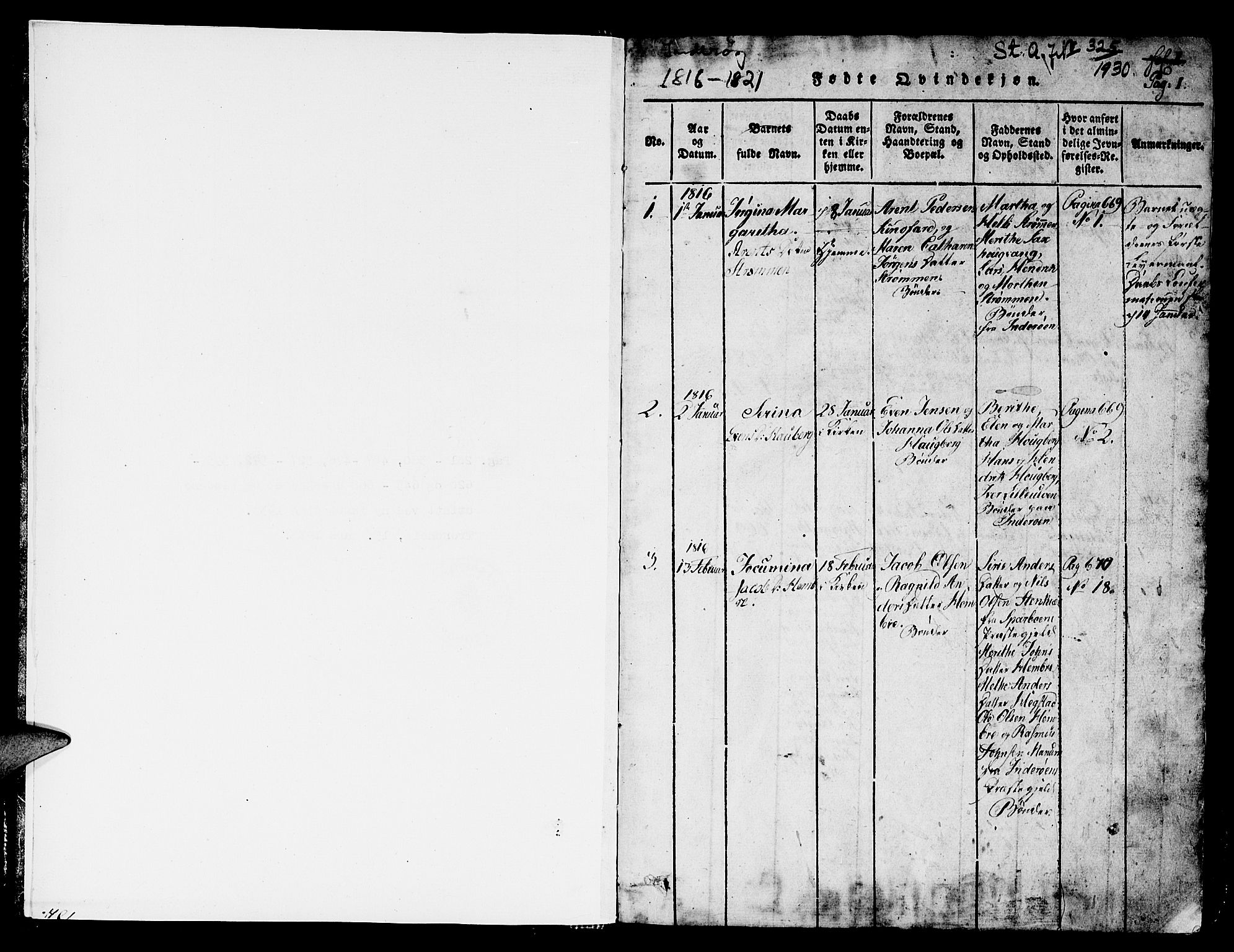 Ministerialprotokoller, klokkerbøker og fødselsregistre - Nord-Trøndelag, SAT/A-1458/730/L0275: Parish register (official) no. 730A04, 1816-1822, p. 0-1