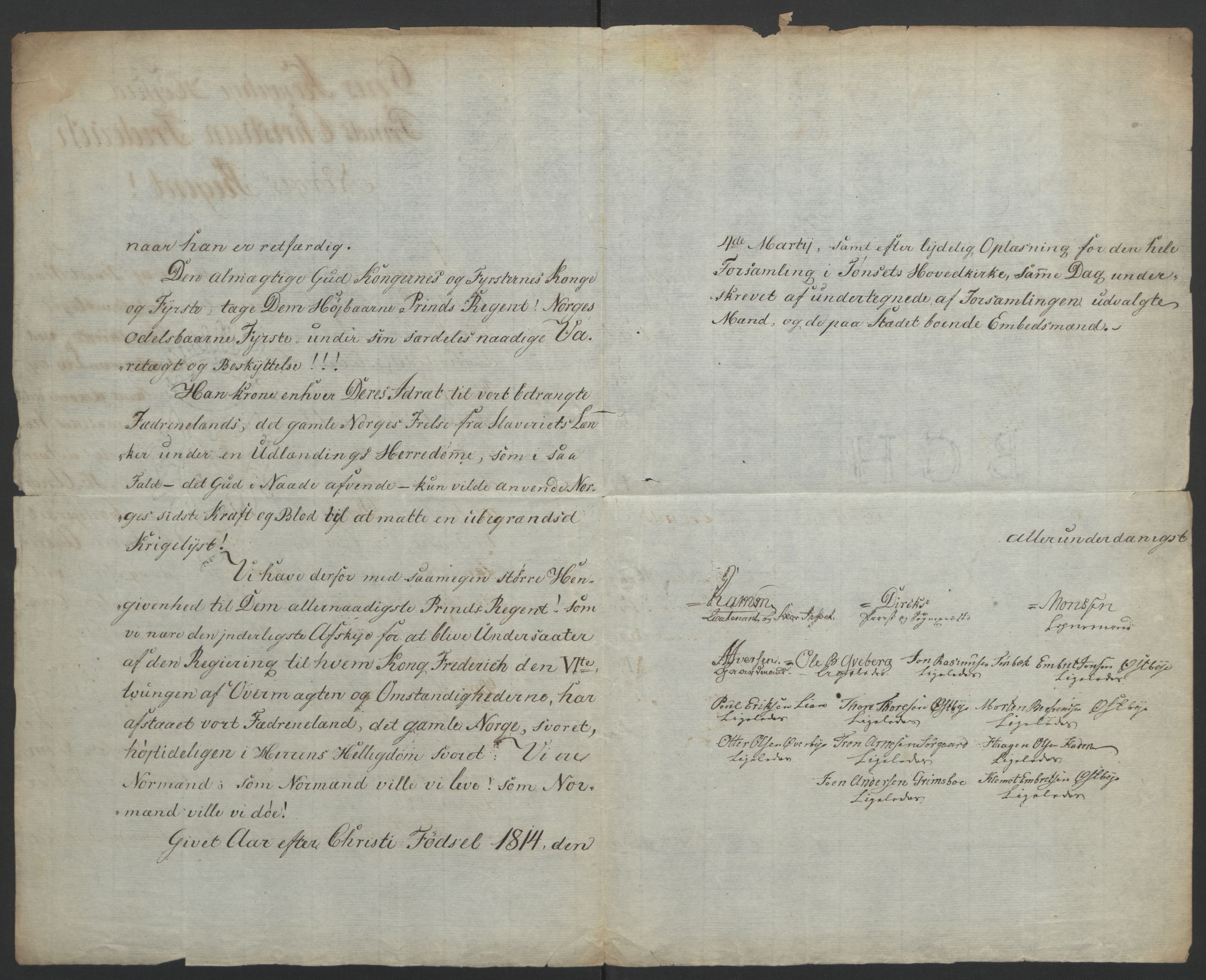 Statsrådssekretariatet, RA/S-1001/D/Db/L0007: Fullmakter for Eidsvollsrepresentantene i 1814. , 1814, p. 245