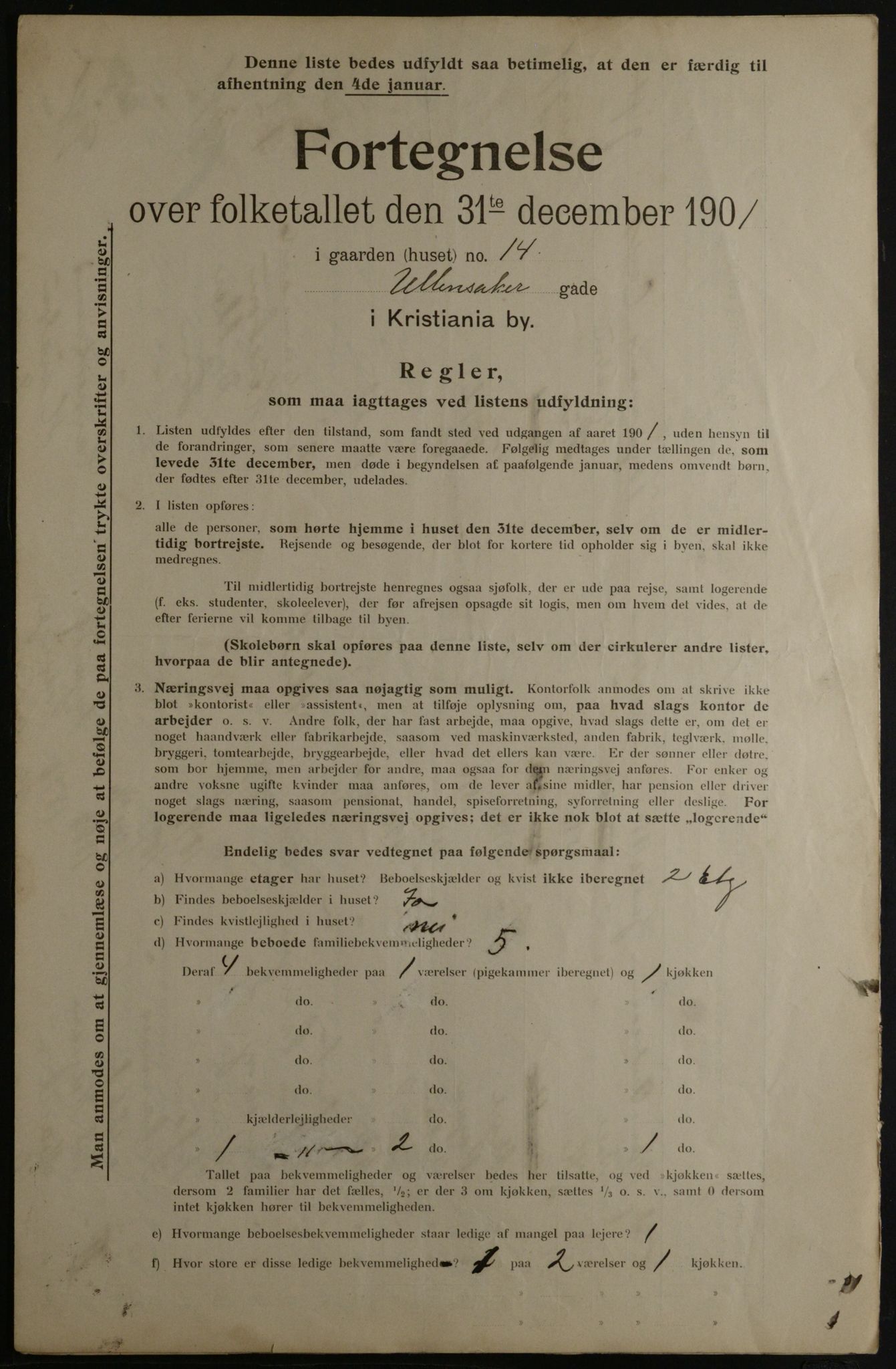 OBA, Municipal Census 1901 for Kristiania, 1901, p. 18234