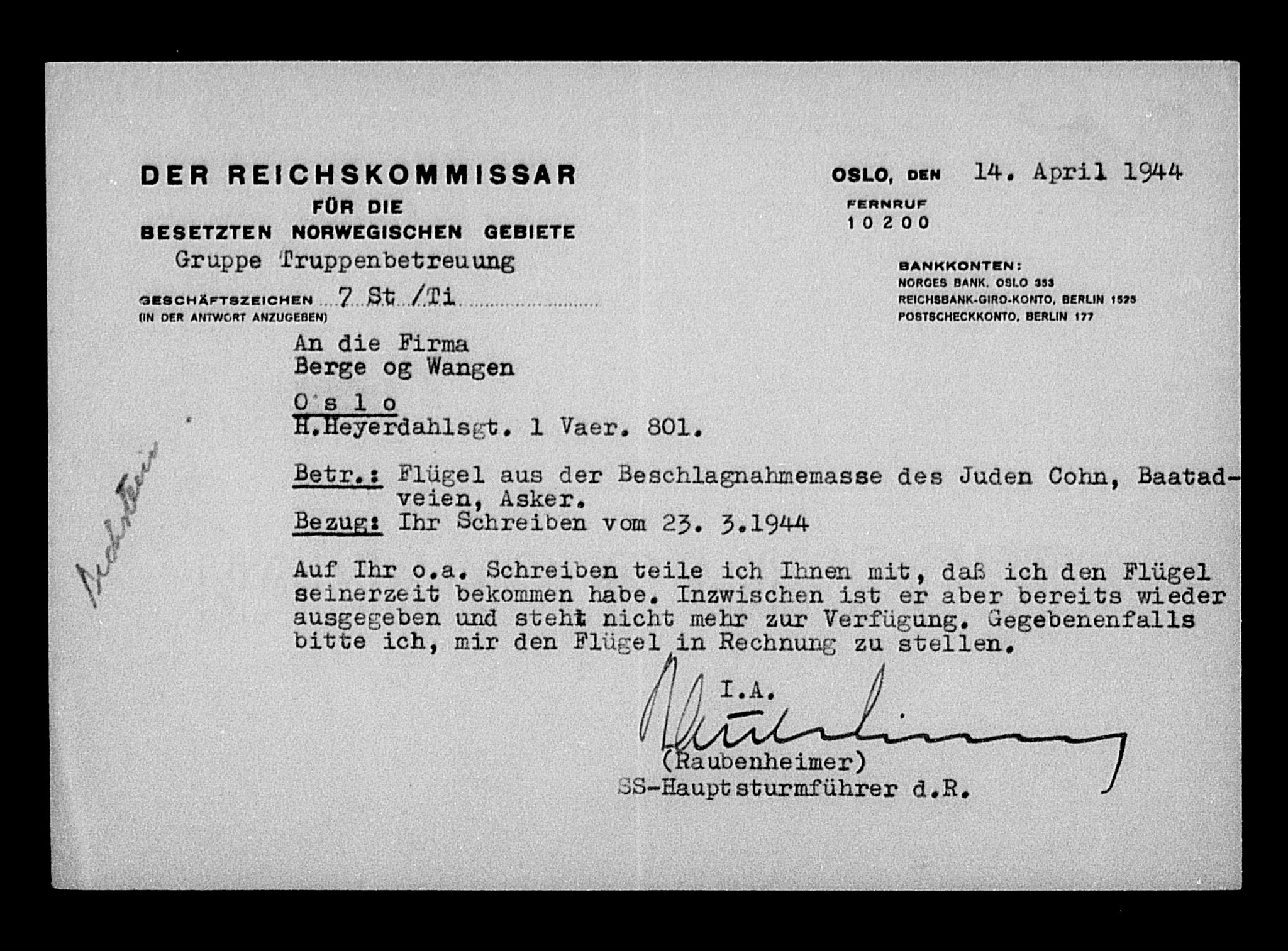 Justisdepartementet, Tilbakeføringskontoret for inndratte formuer, AV/RA-S-1564/H/Hc/Hcc/L0928: --, 1945-1947, p. 466