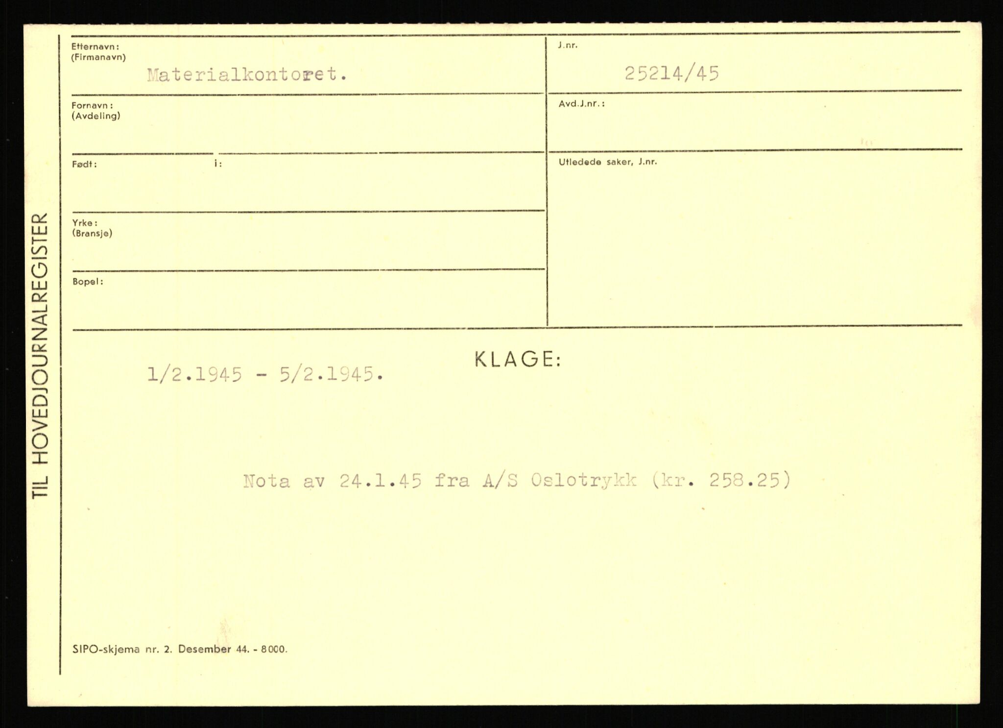 Statspolitiet - Hovedkontoret / Osloavdelingen, AV/RA-S-1329/C/Ca/L0010: Lind - Moksnes, 1943-1945, p. 3415