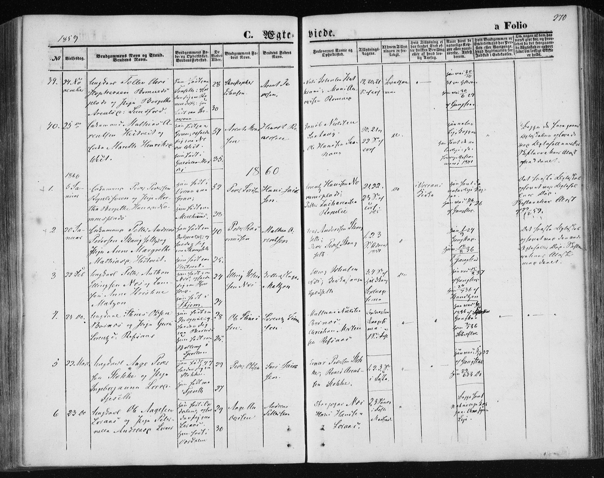 Ministerialprotokoller, klokkerbøker og fødselsregistre - Nord-Trøndelag, AV/SAT-A-1458/730/L0283: Parish register (official) no. 730A08, 1855-1865, p. 270