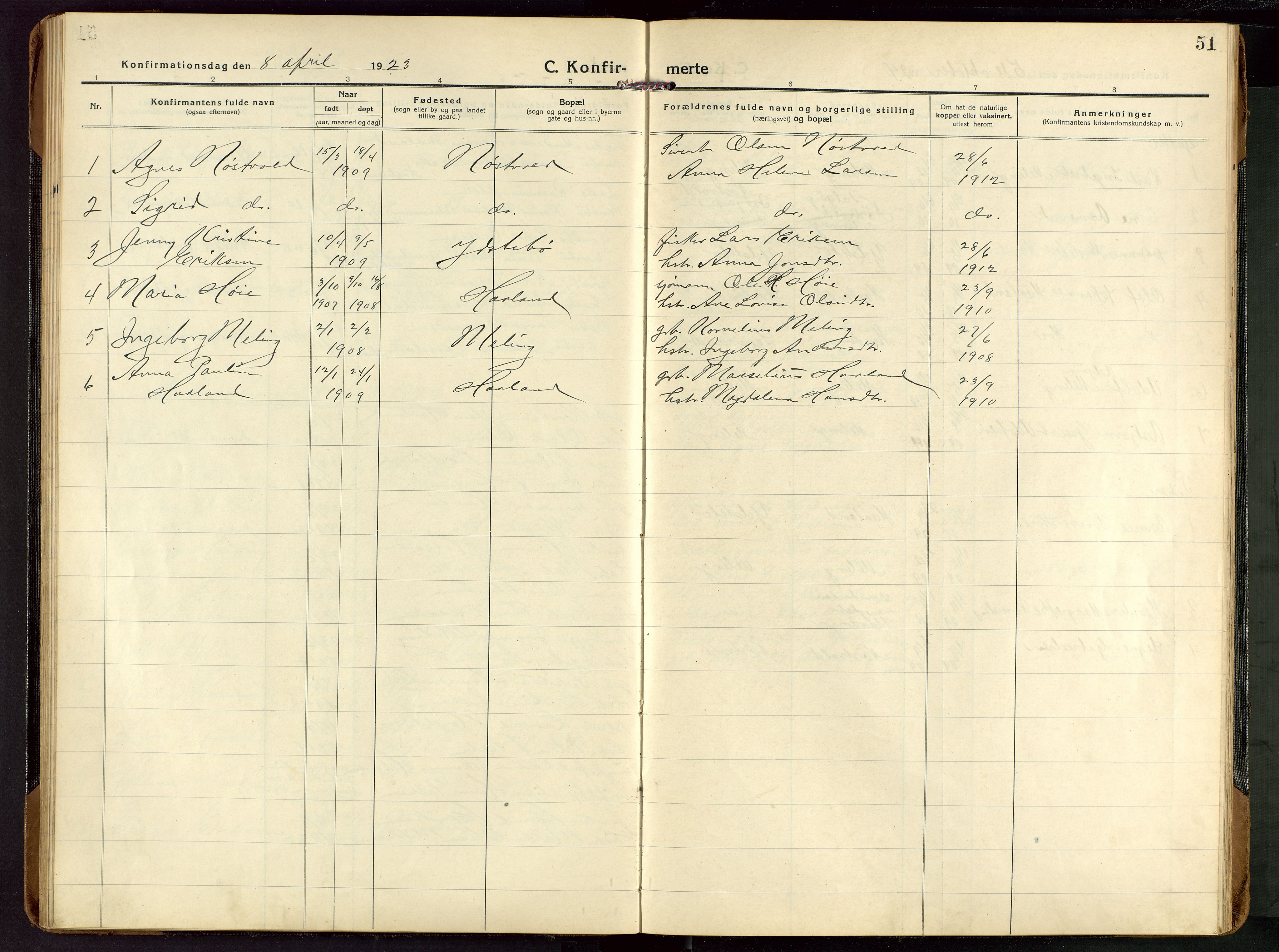 Rennesøy sokneprestkontor, AV/SAST-A -101827/H/Ha/Haa/L0018: Parish register (official) no. A 18, 1917-1937, p. 51