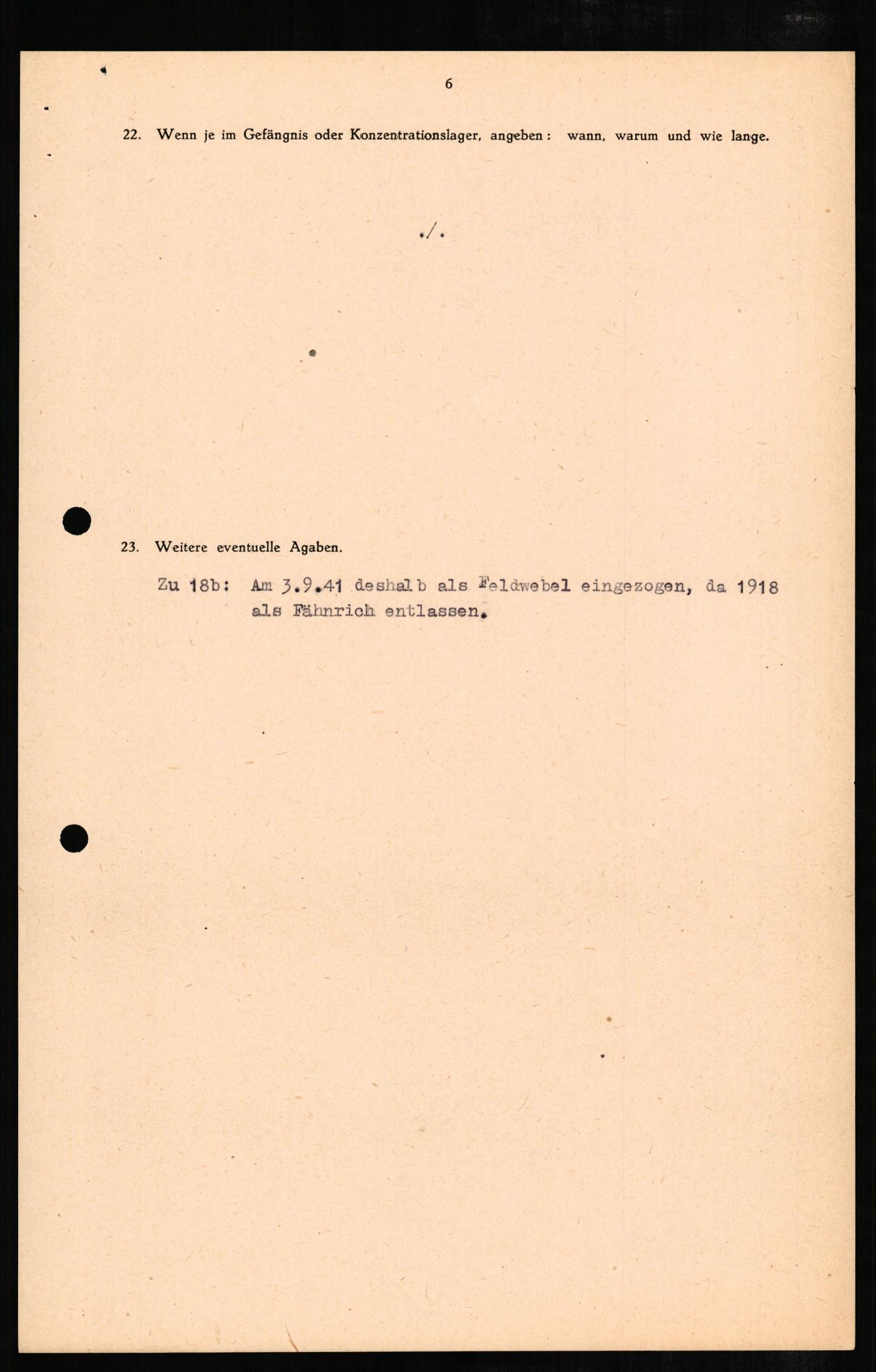Forsvaret, Forsvarets overkommando II, RA/RAFA-3915/D/Db/L0007: CI Questionaires. Tyske okkupasjonsstyrker i Norge. Tyskere., 1945-1946, p. 104