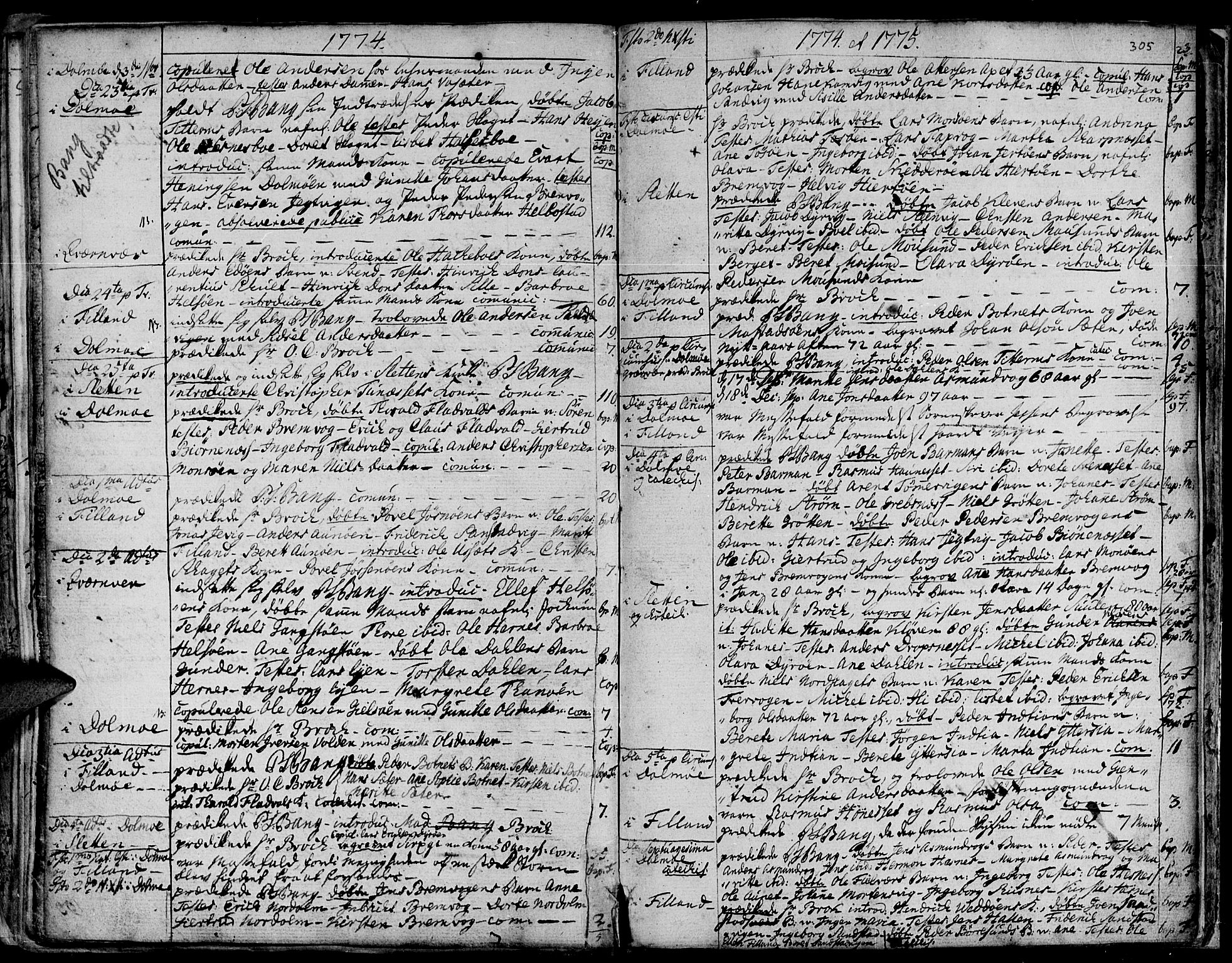 Ministerialprotokoller, klokkerbøker og fødselsregistre - Sør-Trøndelag, SAT/A-1456/634/L0525: Parish register (official) no. 634A01, 1736-1775, p. 305
