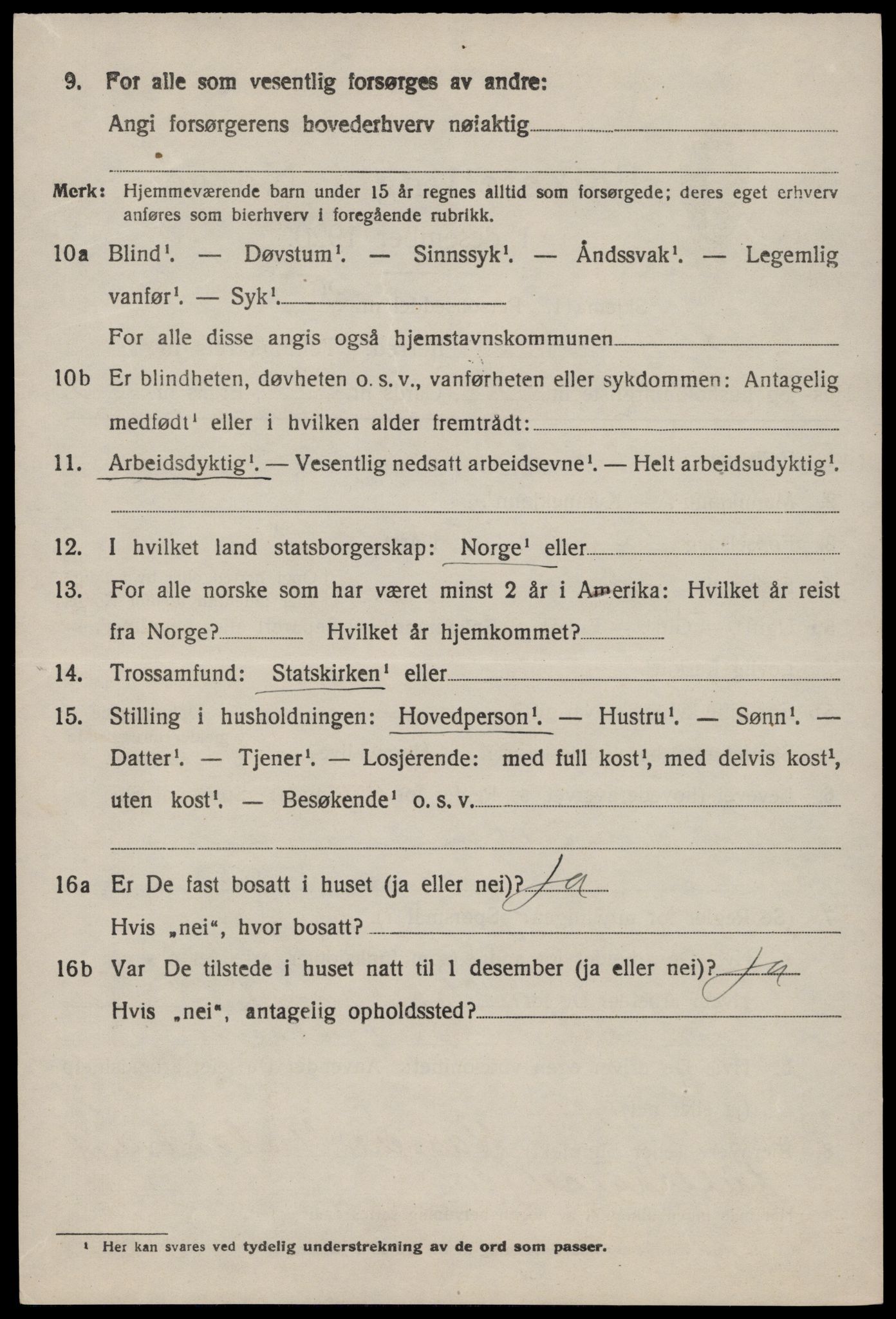 SAST, 1920 census for Nedstrand, 1920, p. 1740