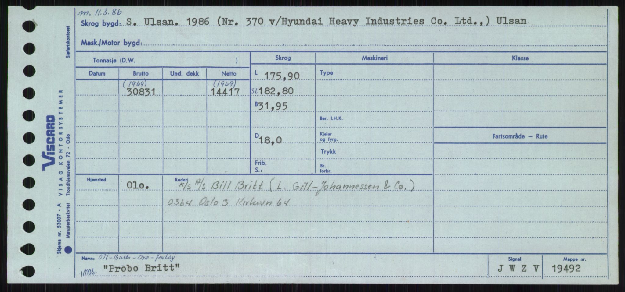 Sjøfartsdirektoratet med forløpere, Skipsmålingen, RA/S-1627/H/Ha/L0004/0002: Fartøy, Mas-R / Fartøy, Odin-R, p. 439