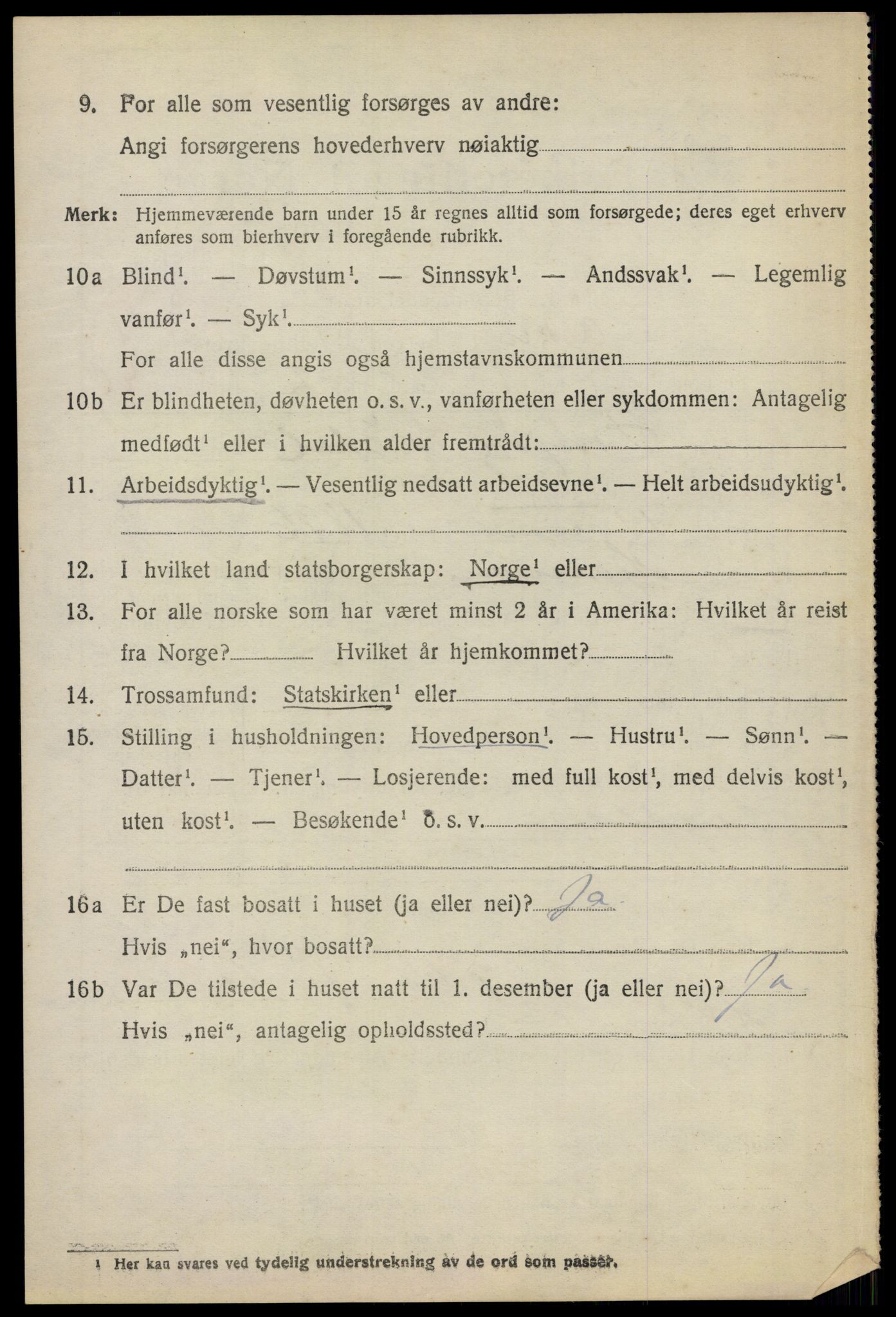 SAO, 1920 census for Asker, 1920, p. 2303