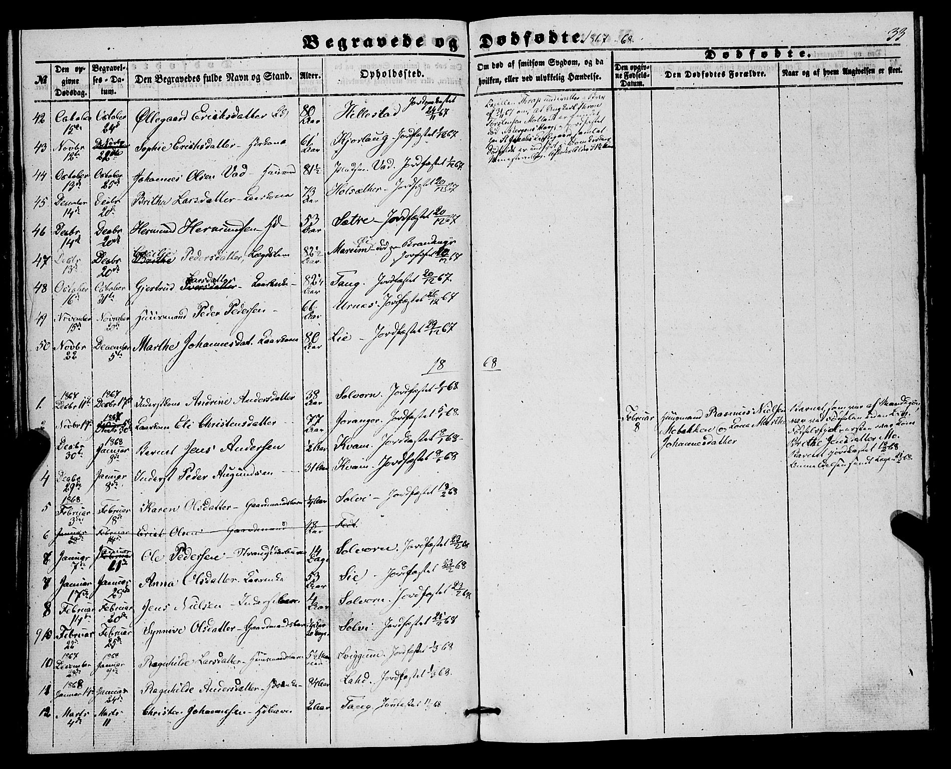 Hafslo sokneprestembete, AV/SAB-A-80301/H/Haa/Haaa/L0010: Parish register (official) no. A 10, 1853-1876, p. 33