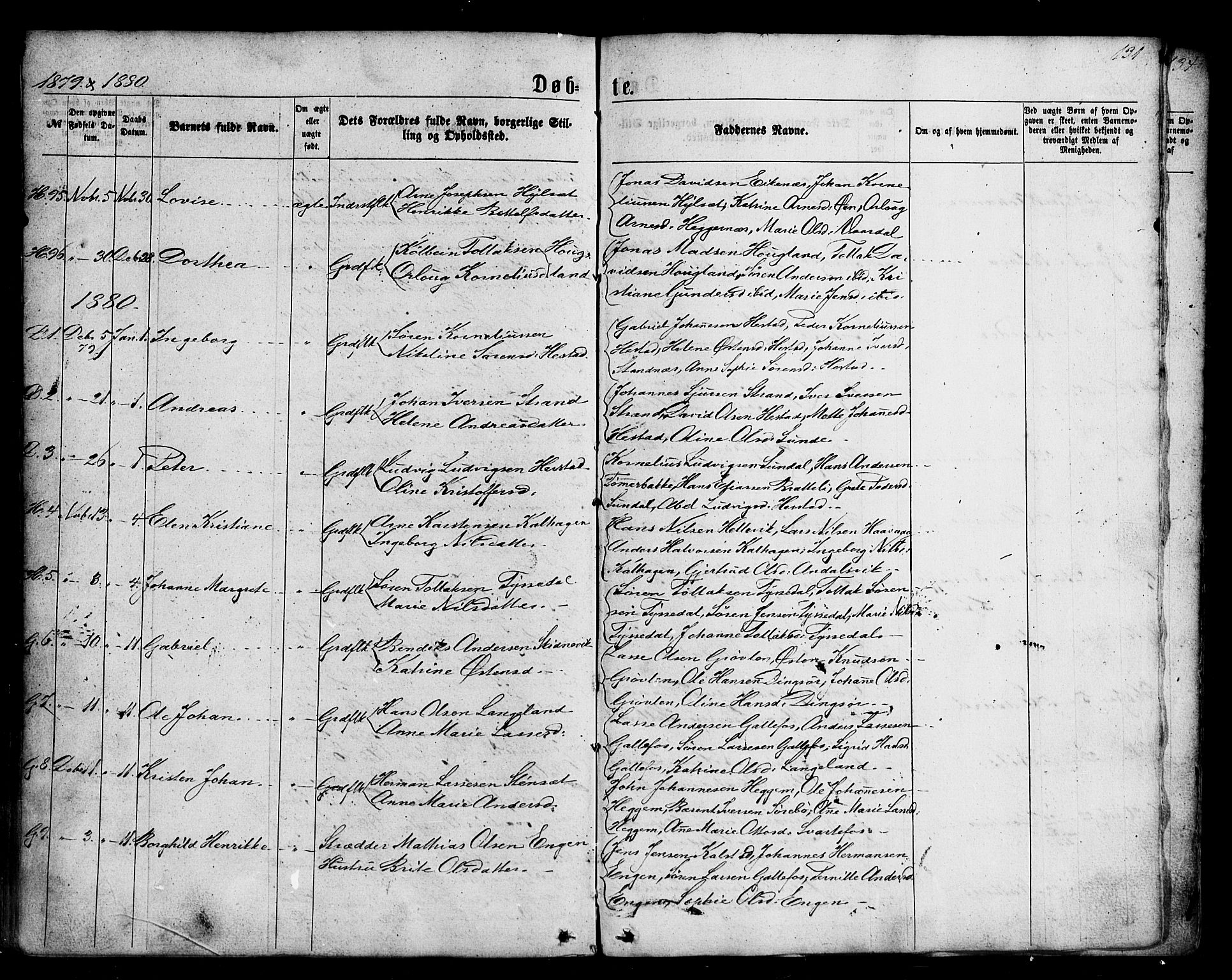 Fjaler sokneprestembete, AV/SAB-A-79801/H/Haa/Haaa/L0007: Parish register (official) no. A 7, 1862-1881, p. 131