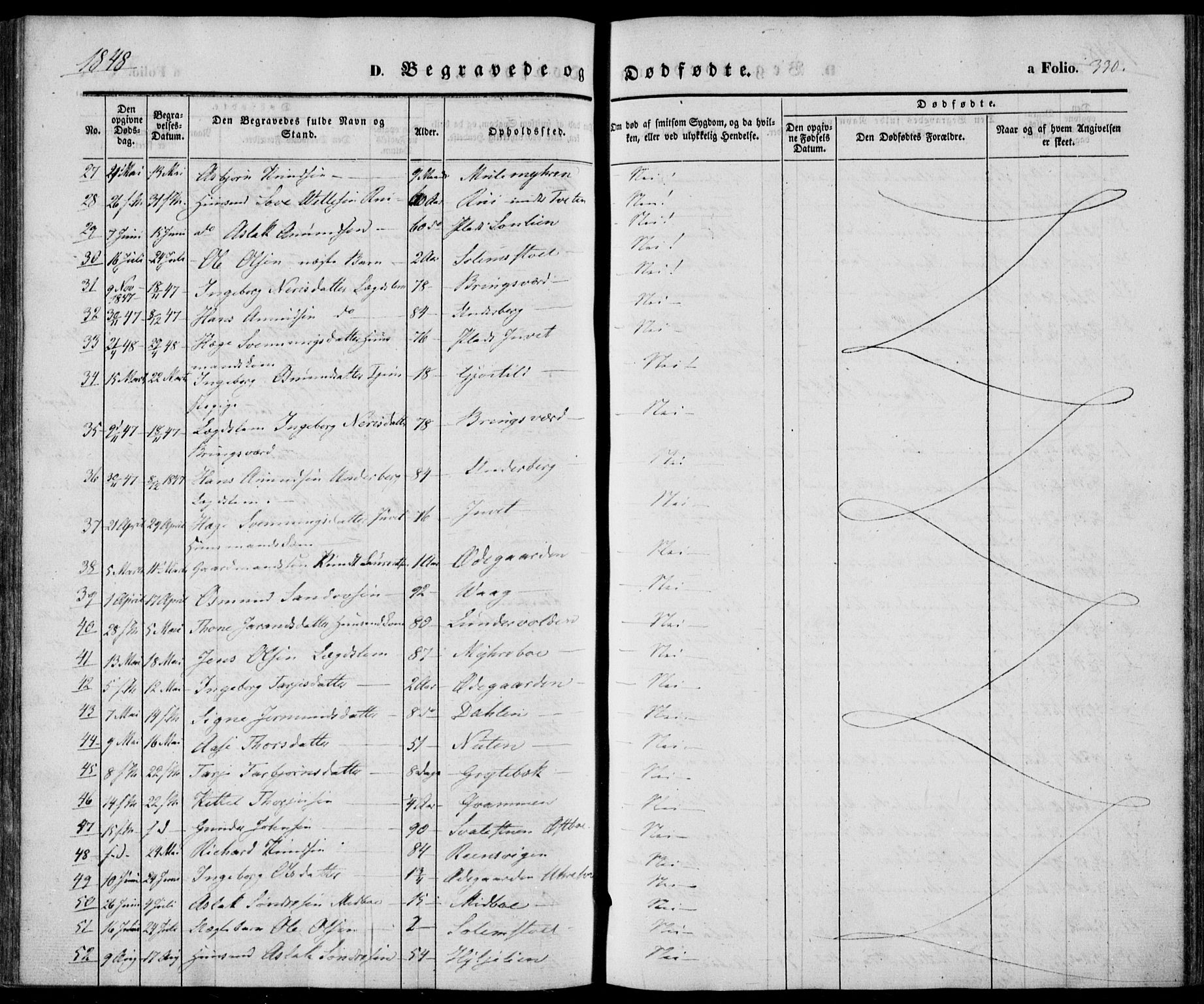 Vinje kirkebøker, AV/SAKO-A-312/F/Fa/L0004: Parish register (official) no. I 4, 1843-1869, p. 330