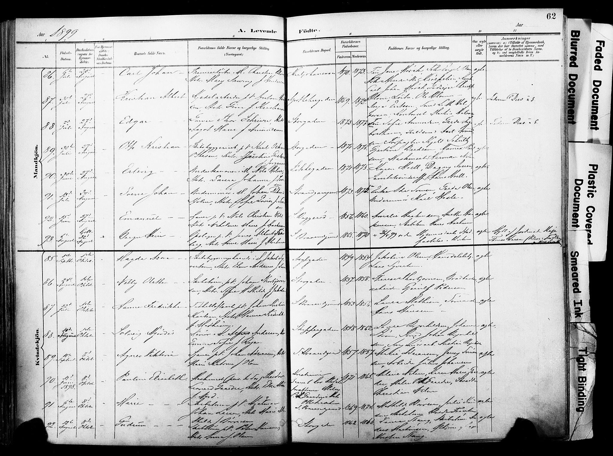 Horten kirkebøker, SAKO/A-348/F/Fa/L0005: Parish register (official) no. 5, 1896-1904, p. 62