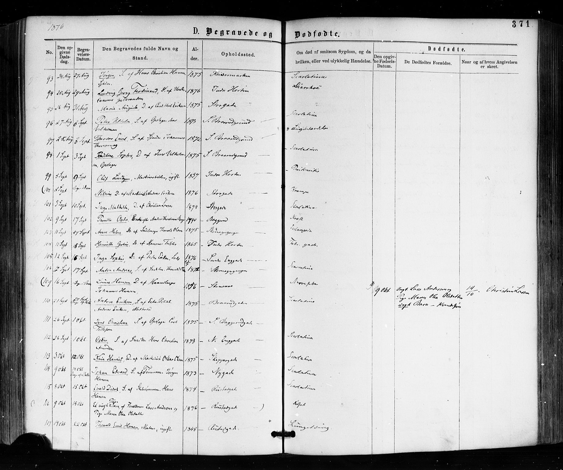 Horten kirkebøker, SAKO/A-348/F/Fa/L0002: Parish register (official) no. 2, 1872-1877, p. 371