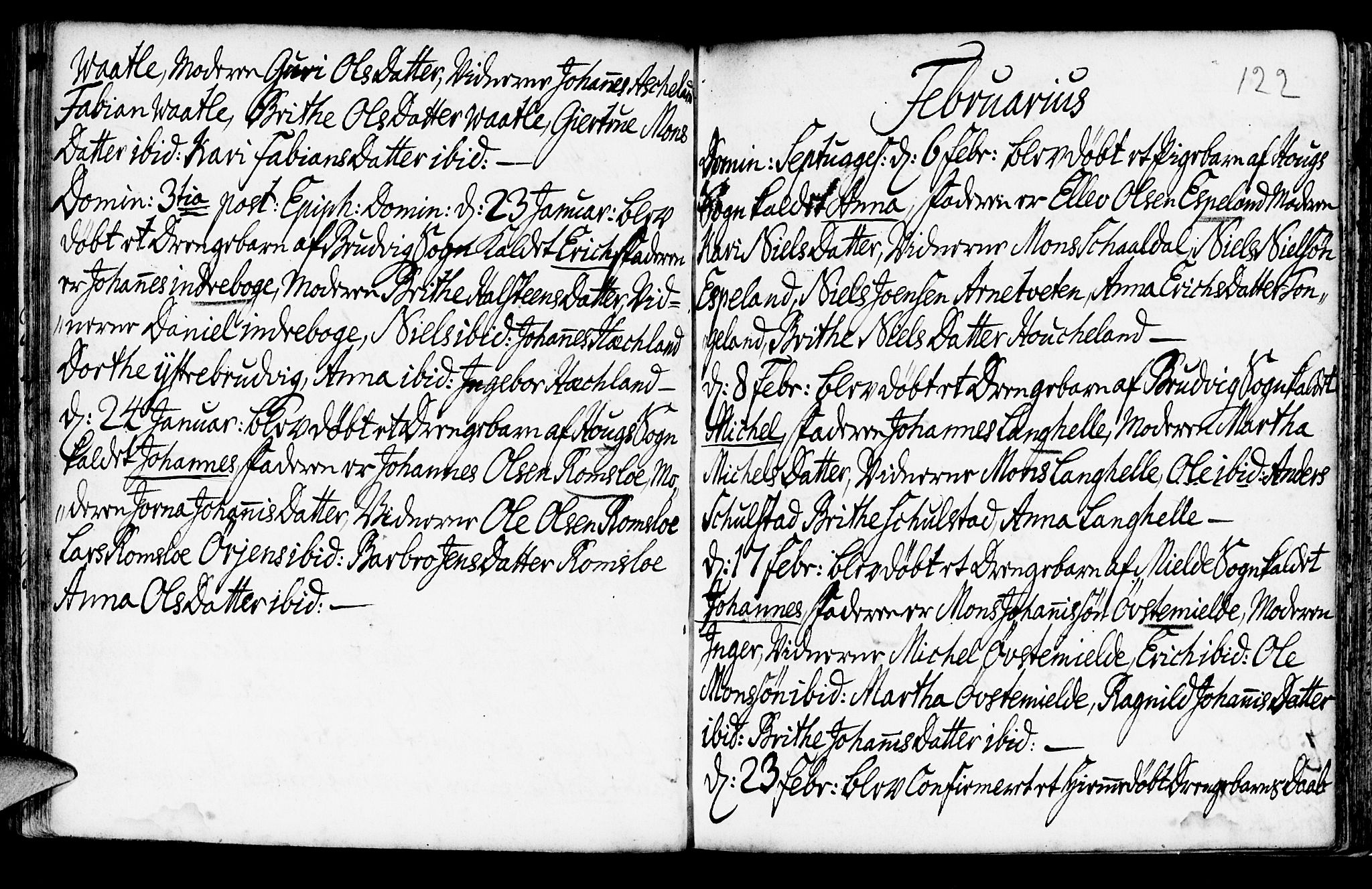 Haus sokneprestembete, AV/SAB-A-75601/H/Haa: Parish register (official) no. A 6, 1748-1758, p. 122