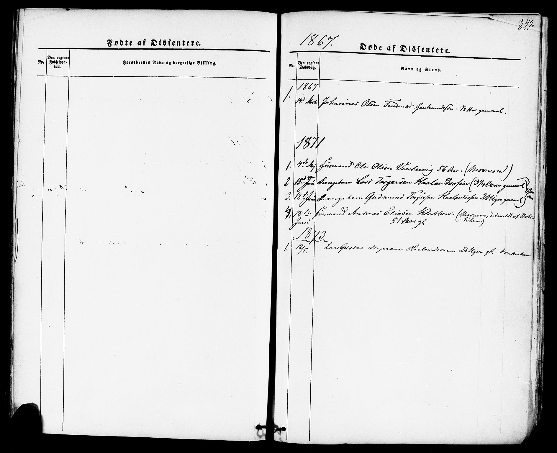 Jelsa sokneprestkontor, SAST/A-101842/01/IV: Parish register (official) no. A 8, 1867-1883, p. 341