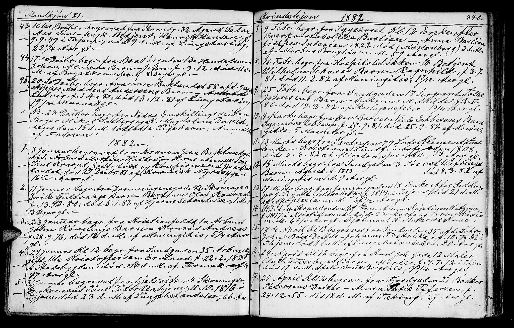 Ministerialprotokoller, klokkerbøker og fødselsregistre - Sør-Trøndelag, SAT/A-1456/602/L0142: Parish register (copy) no. 602C10, 1872-1894, p. 340