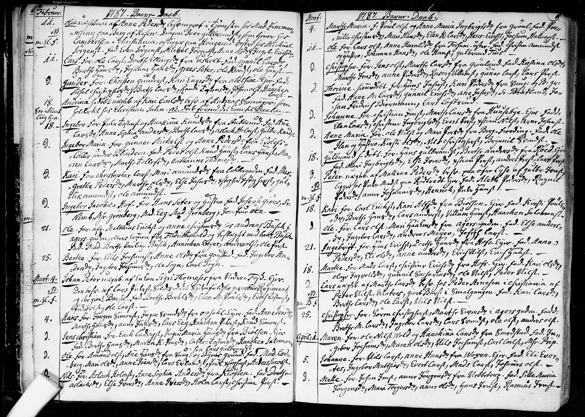 Aker prestekontor kirkebøker, SAO/A-10861/F/L0010: Parish register (official) no. 10, 1786-1809, p. 9