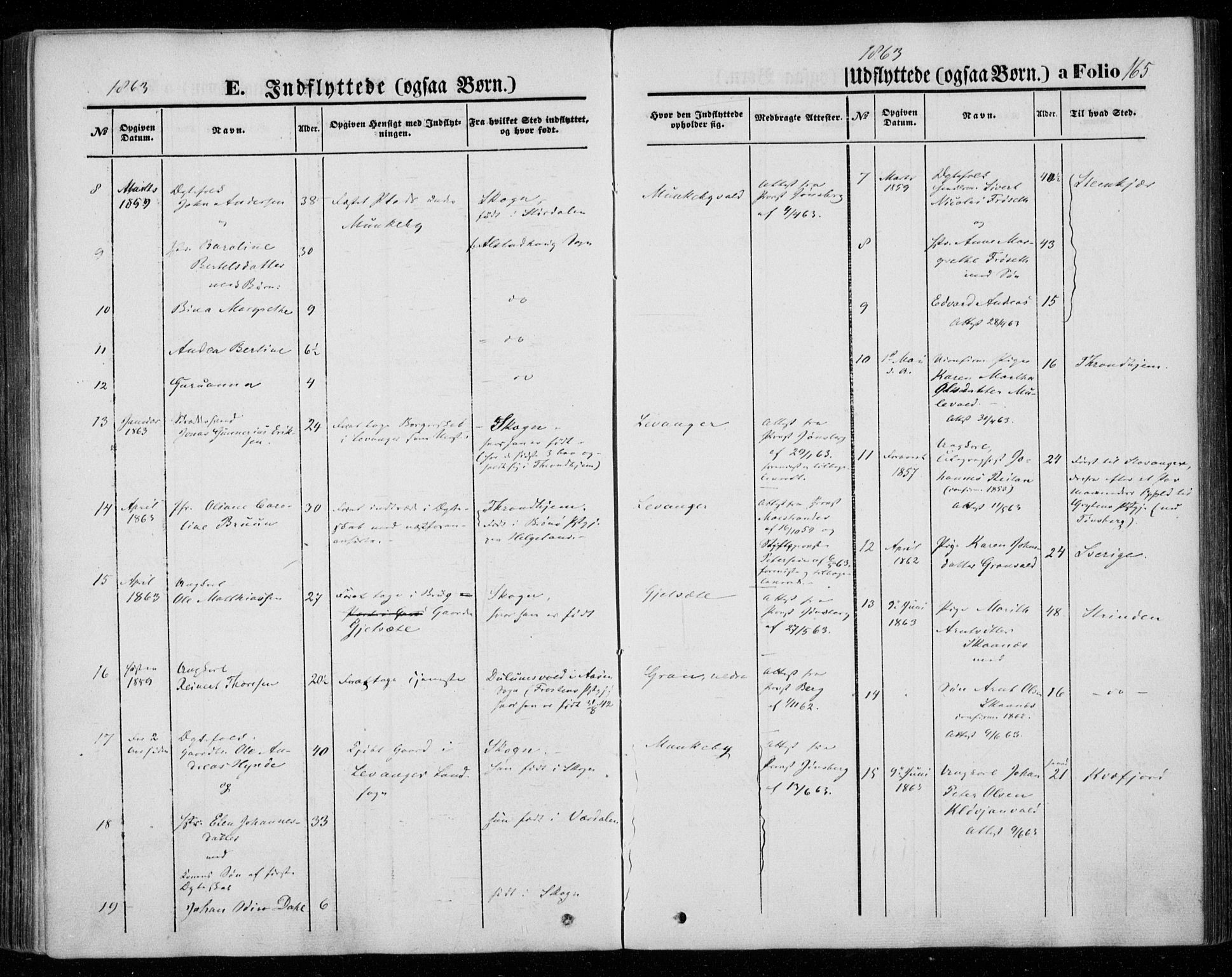 Ministerialprotokoller, klokkerbøker og fødselsregistre - Nord-Trøndelag, SAT/A-1458/720/L0184: Parish register (official) no. 720A02 /1, 1855-1863, p. 165