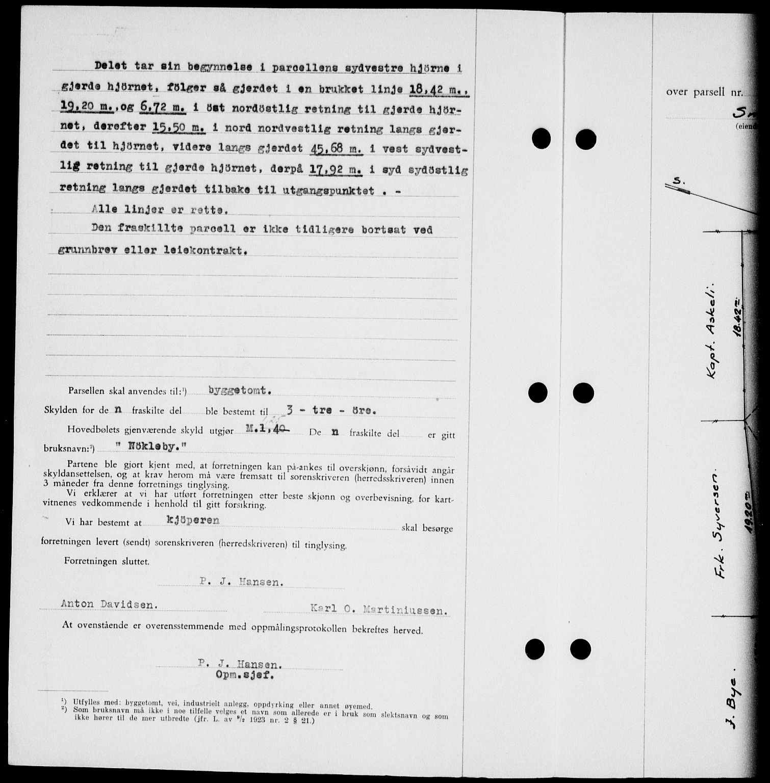Onsøy sorenskriveri, SAO/A-10474/G/Ga/Gab/L0014: Mortgage book no. II A-14, 1944-1945, Diary no: : 325/1945