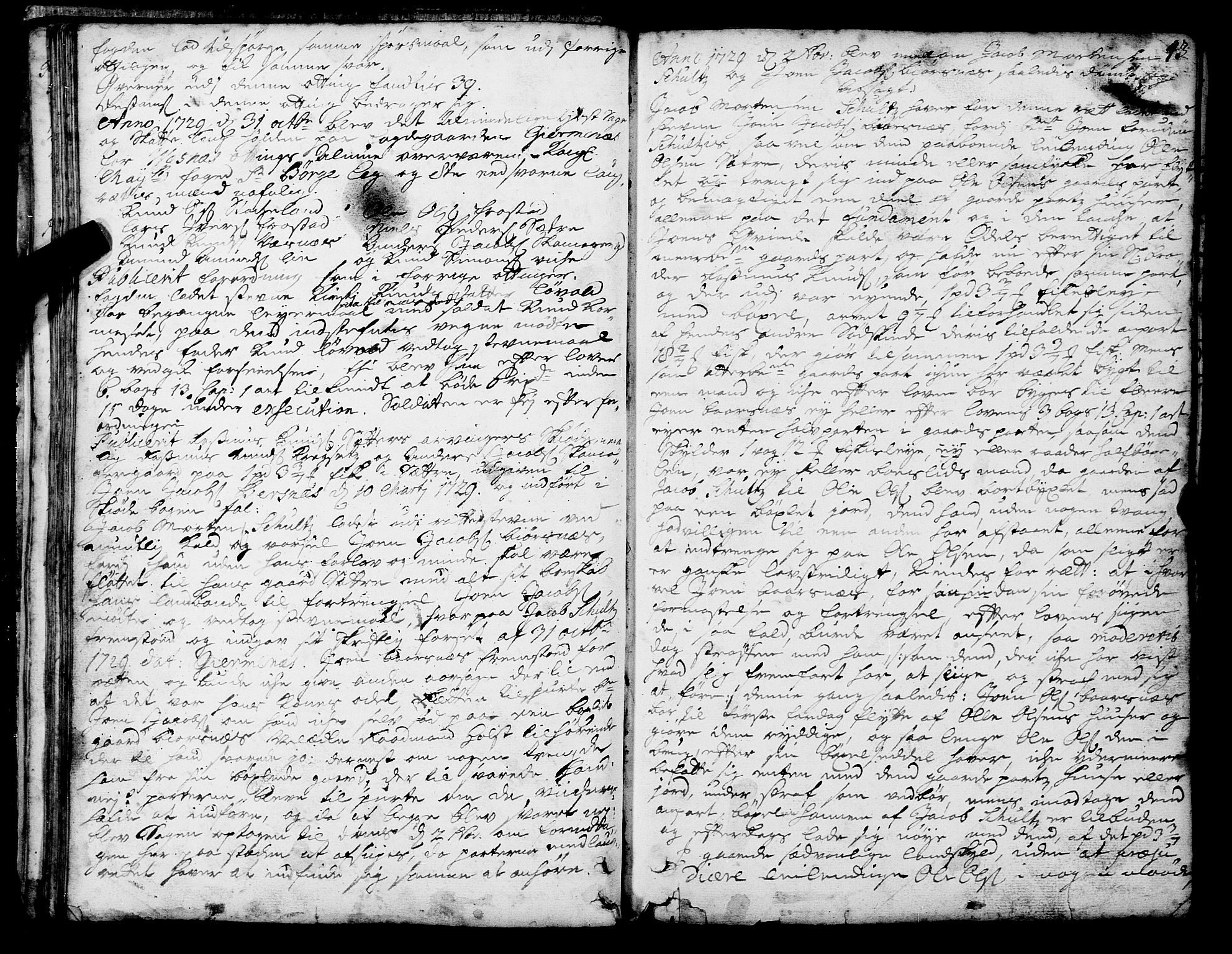Romsdal sorenskriveri, AV/SAT-A-4149/1/1/1A/L0010: Tingbok, 1728-1732, p. 43