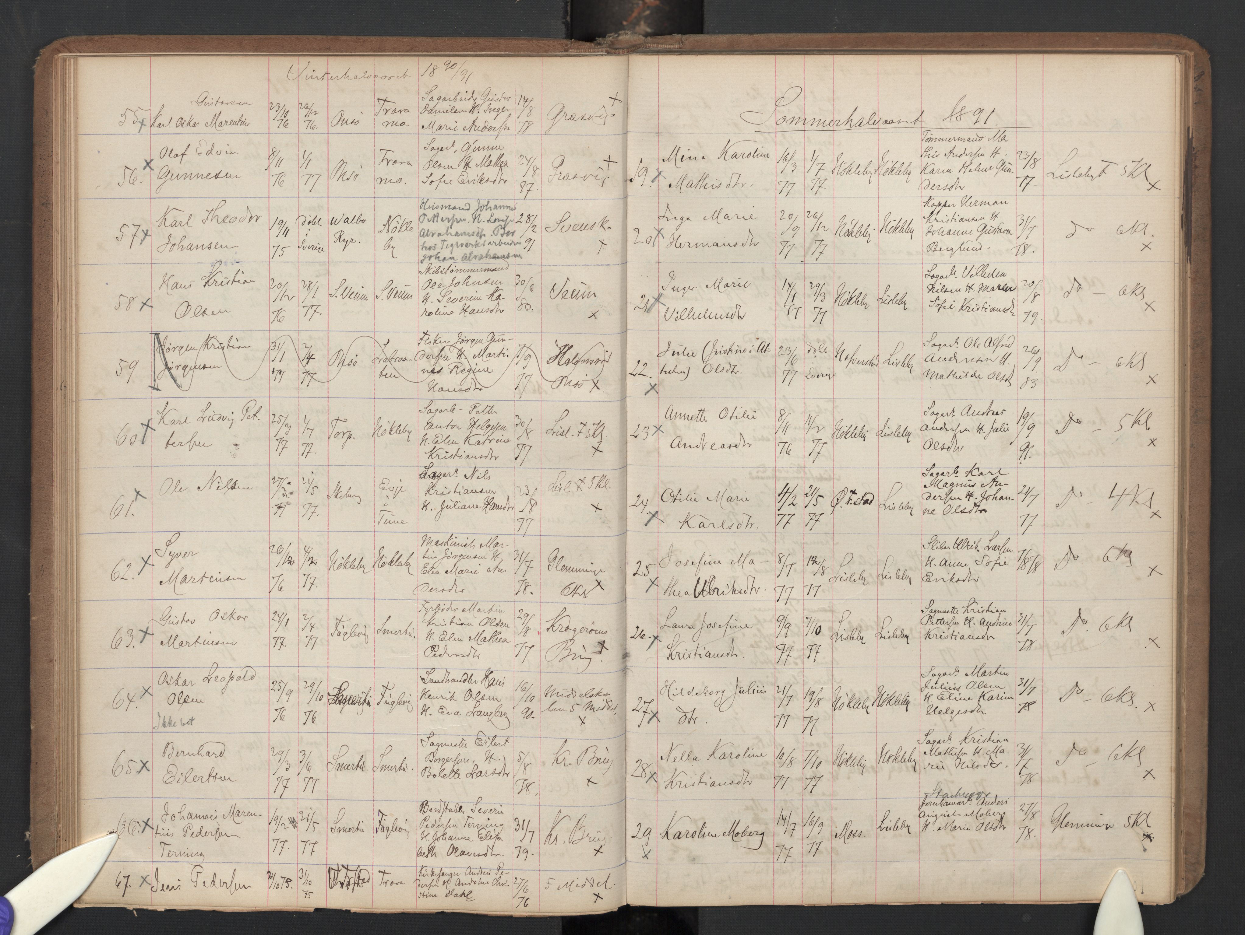 Glemmen prestekontor Kirkebøker, AV/SAO-A-10908/G/Ga/L0005a: Parish register (copy) no. 5A, 1885-1901