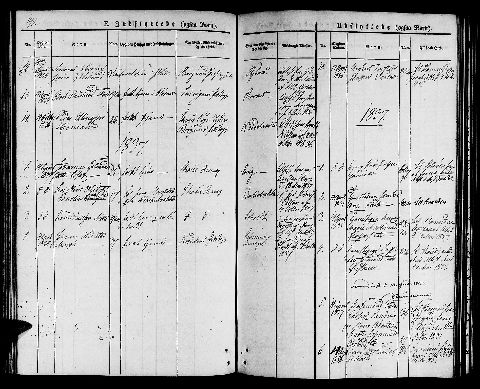 Ministerialprotokoller, klokkerbøker og fødselsregistre - Møre og Romsdal, AV/SAT-A-1454/522/L0311: Parish register (official) no. 522A06, 1832-1842, p. 192