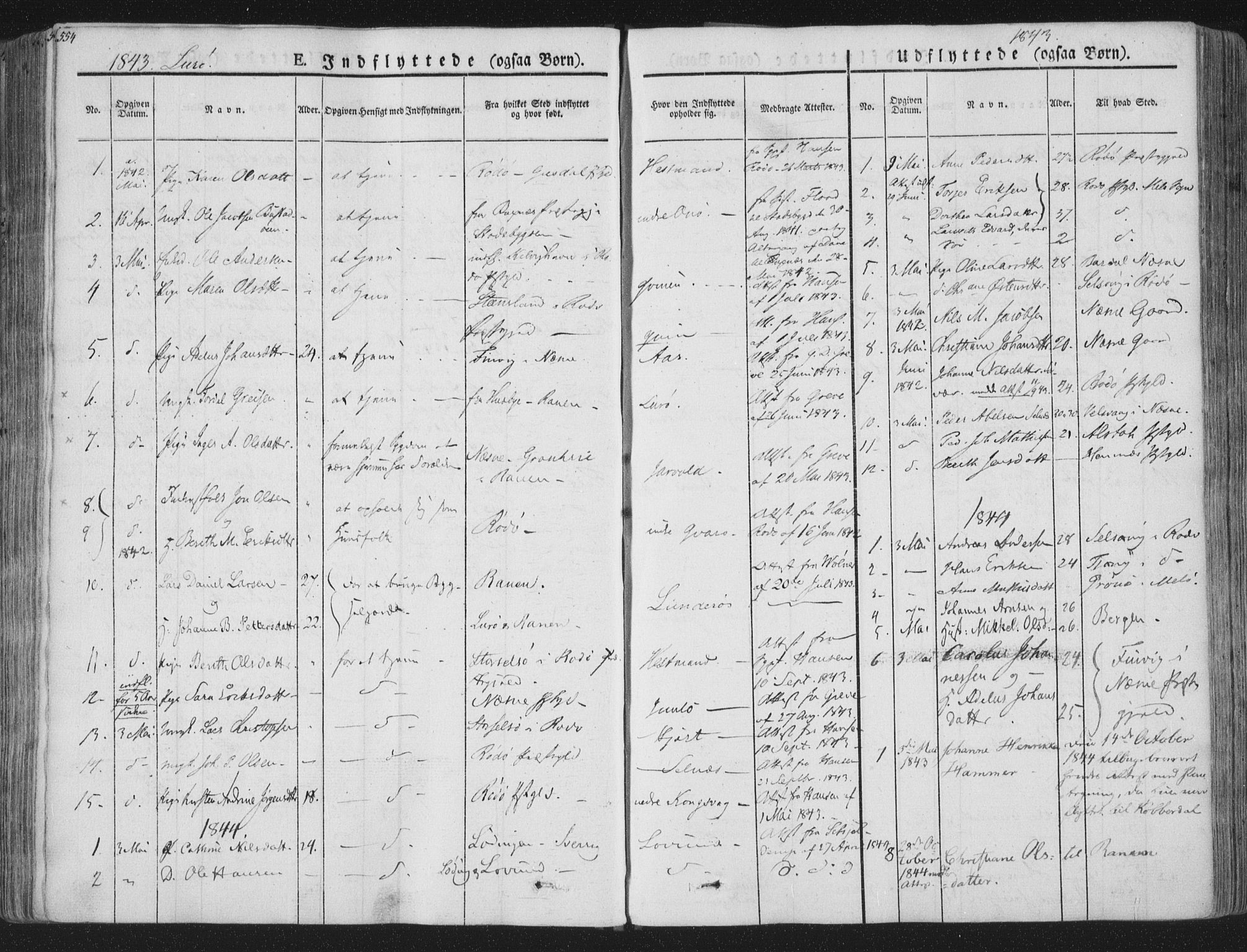 Ministerialprotokoller, klokkerbøker og fødselsregistre - Nordland, SAT/A-1459/839/L0566: Parish register (official) no. 839A03, 1825-1862, p. 554