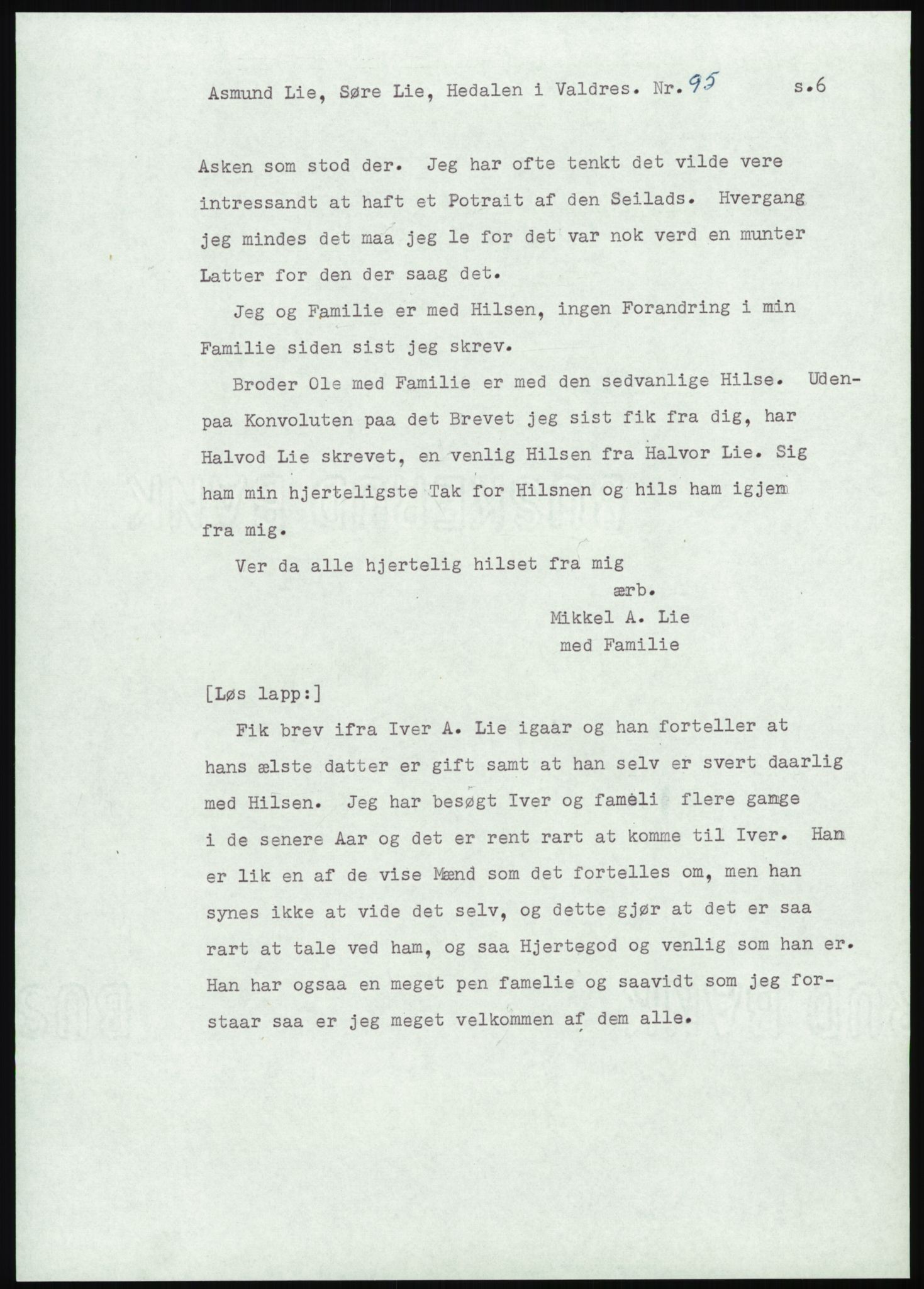 Samlinger til kildeutgivelse, Amerikabrevene, AV/RA-EA-4057/F/L0013: Innlån fra Oppland: Lie (brevnr 79-115) - Nordrum, 1838-1914, p. 227