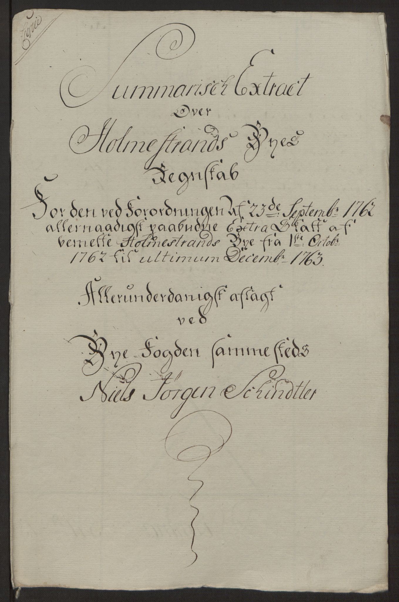 Rentekammeret inntil 1814, Reviderte regnskaper, Byregnskaper, AV/RA-EA-4066/R/Rh/L0163/0001: [H4] Kontribusjonsregnskap / Ekstraskatt, Holmestrand, 1762-1772, p. 35