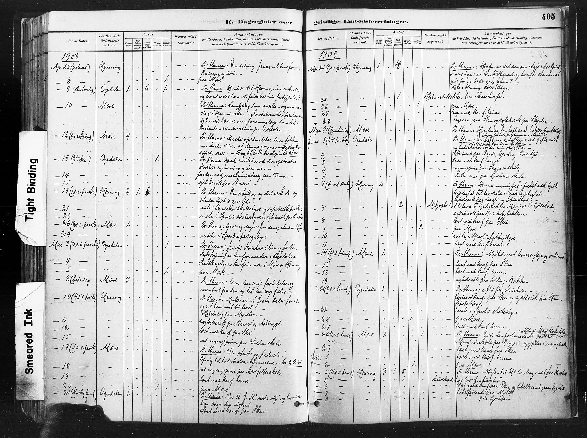 Ministerialprotokoller, klokkerbøker og fødselsregistre - Nord-Trøndelag, SAT/A-1458/735/L0351: Parish register (official) no. 735A10, 1884-1908, p. 405