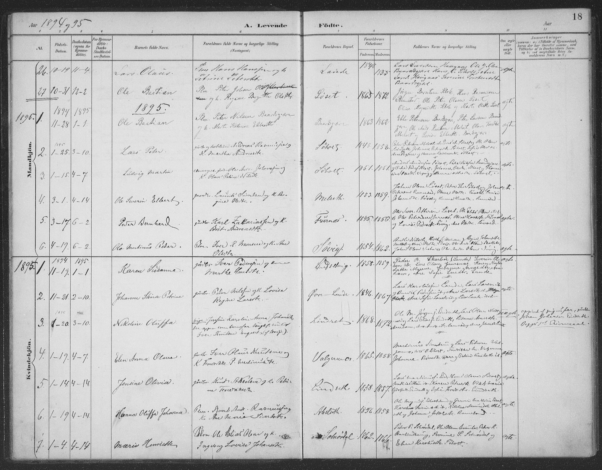 Ministerialprotokoller, klokkerbøker og fødselsregistre - Møre og Romsdal, SAT/A-1454/522/L0316: Parish register (official) no. 522A11, 1890-1911, p. 18