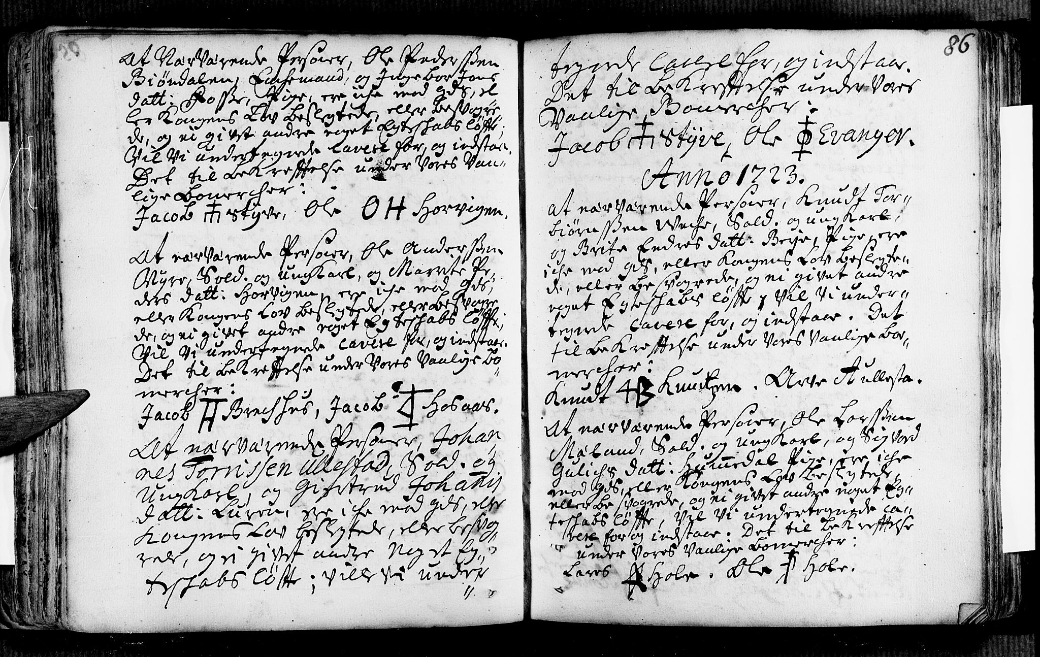 Voss sokneprestembete, AV/SAB-A-79001/H/Haa: Parish register (official) no. A 2, 1709-1730, p. 86