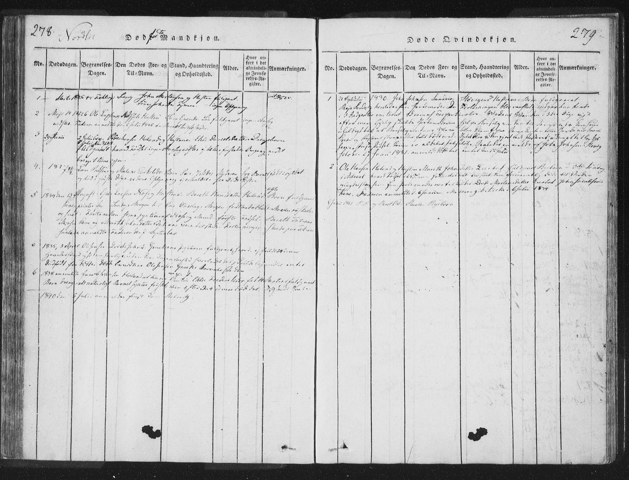 Ministerialprotokoller, klokkerbøker og fødselsregistre - Nord-Trøndelag, SAT/A-1458/755/L0491: Parish register (official) no. 755A01 /1, 1817-1864, p. 278-279