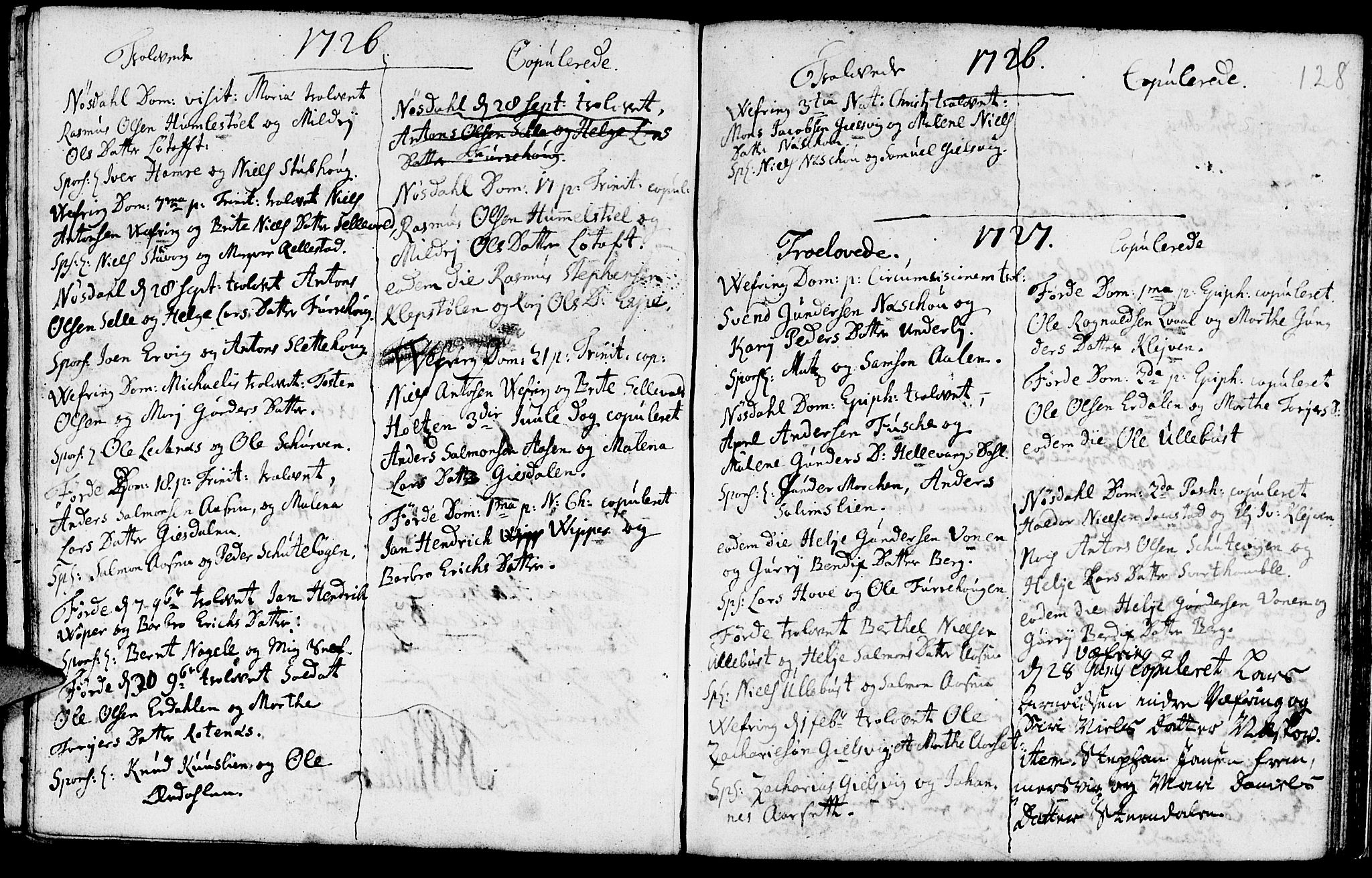 Førde sokneprestembete, SAB/A-79901/H/Haa/Haaa/L0001: Parish register (official) no. A 1, 1720-1727, p. 128