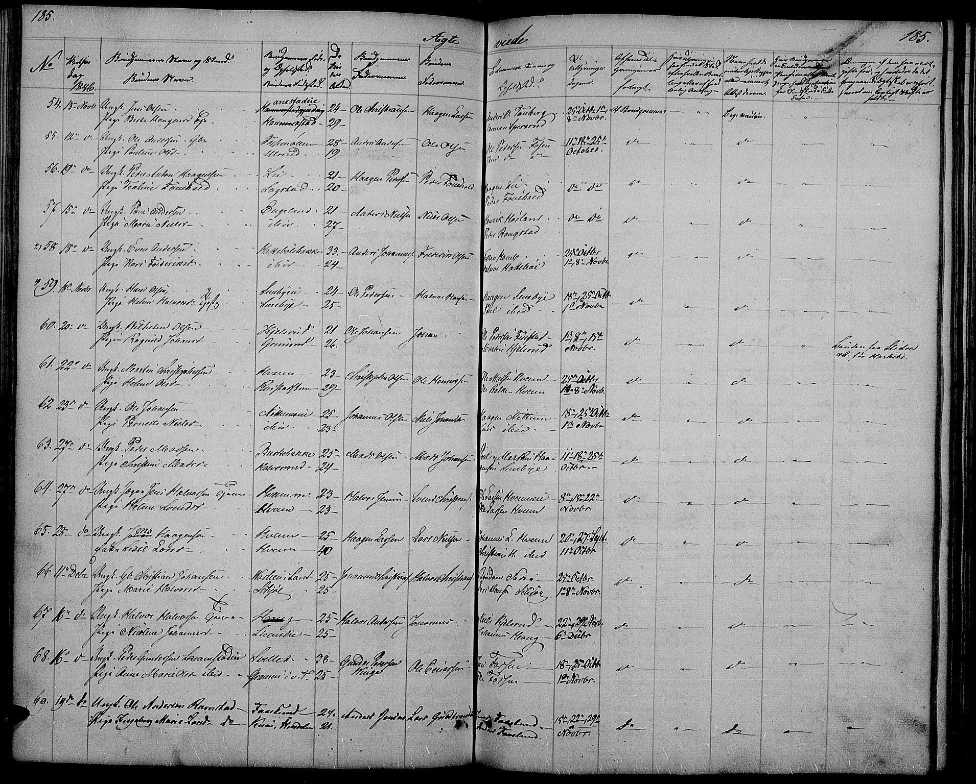 Østre Toten prestekontor, SAH/PREST-104/H/Ha/Hab/L0002: Parish register (copy) no. 2, 1840-1847, p. 185