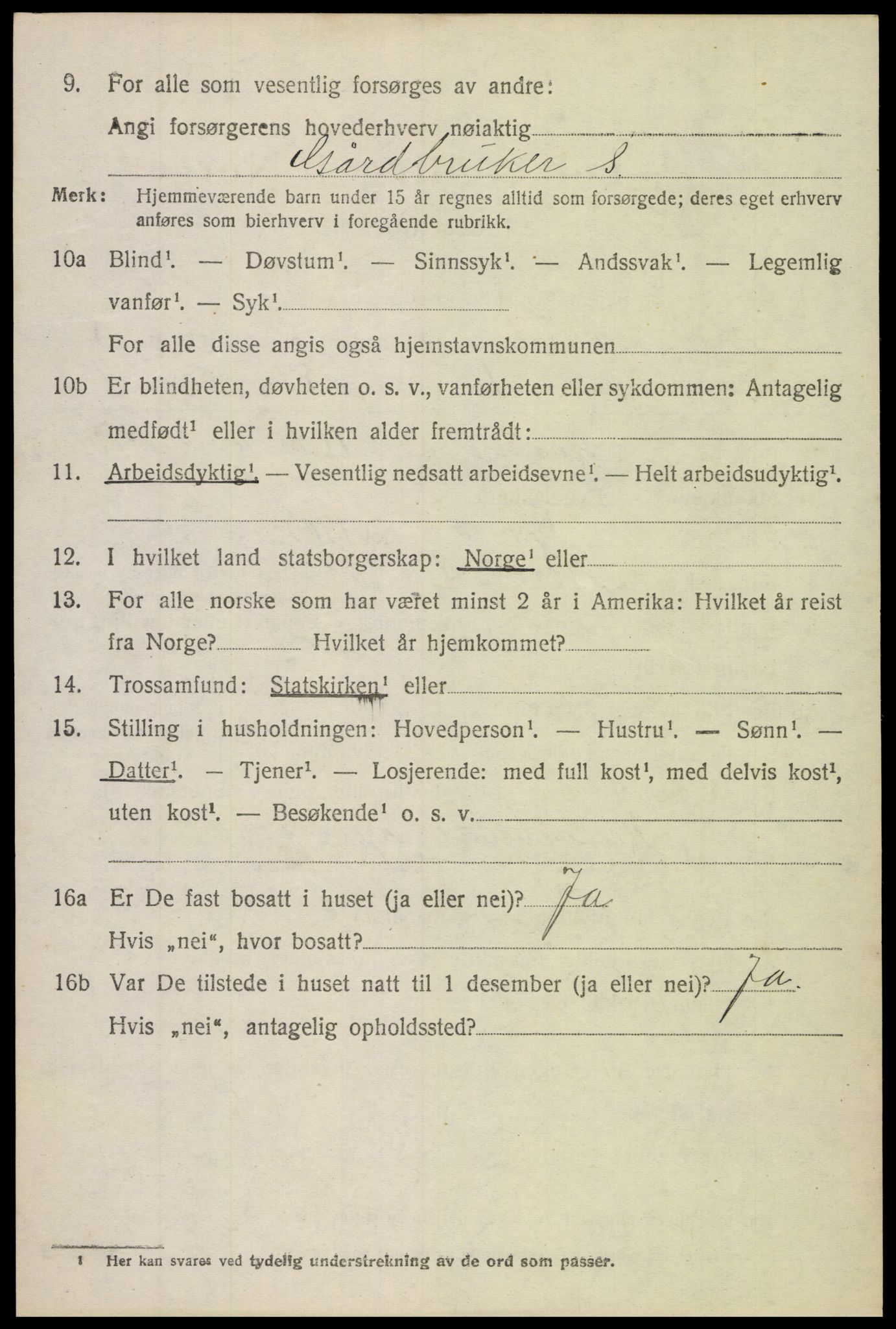 SAH, 1920 census for Nord-Aurdal, 1920, p. 6773