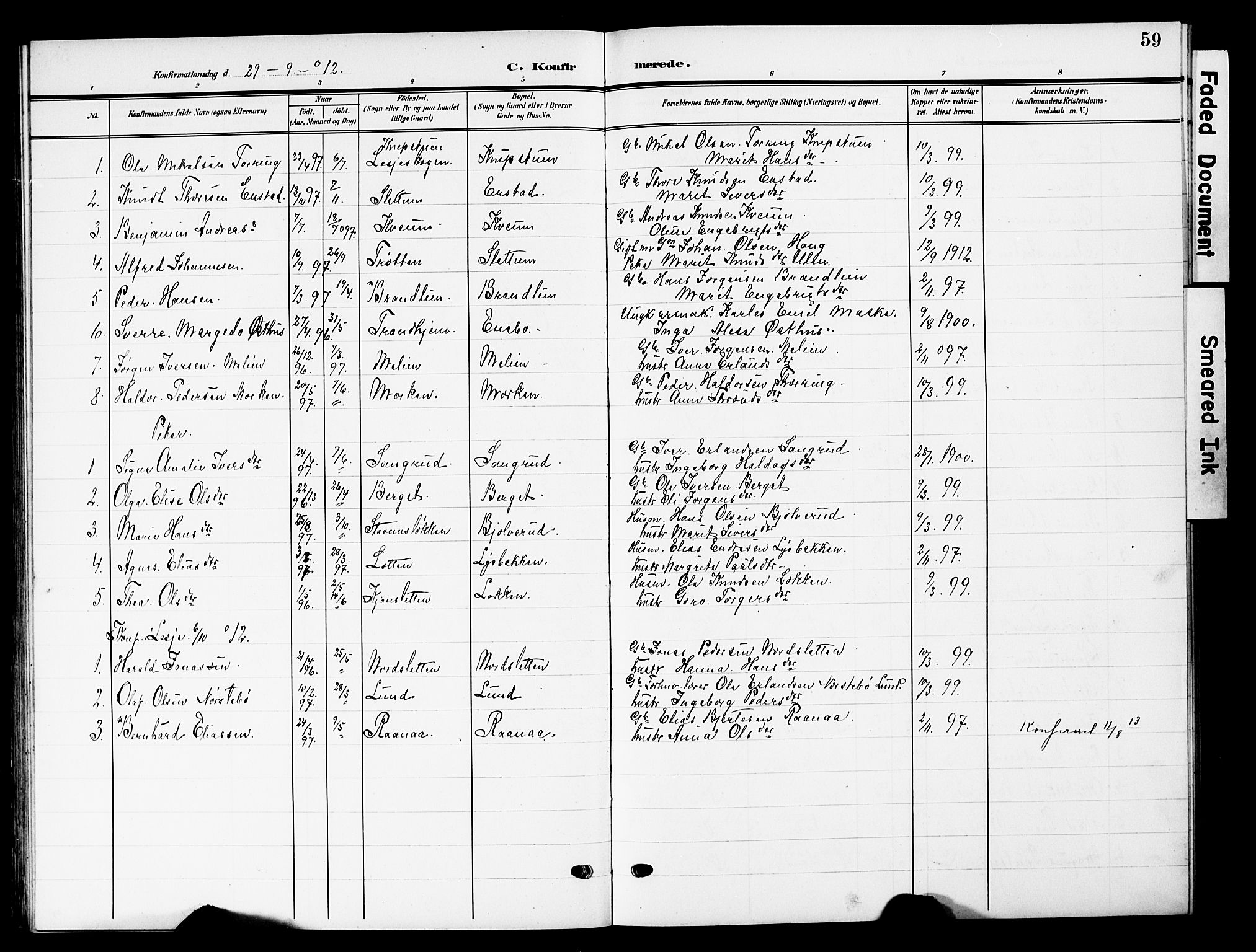 Lesja prestekontor, AV/SAH-PREST-068/H/Ha/Hab/L0008: Parish register (copy) no. 8, 1905-1931, p. 59