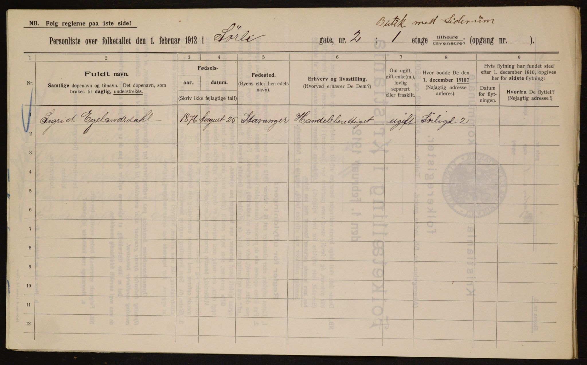 OBA, Municipal Census 1912 for Kristiania, 1912, p. 106473