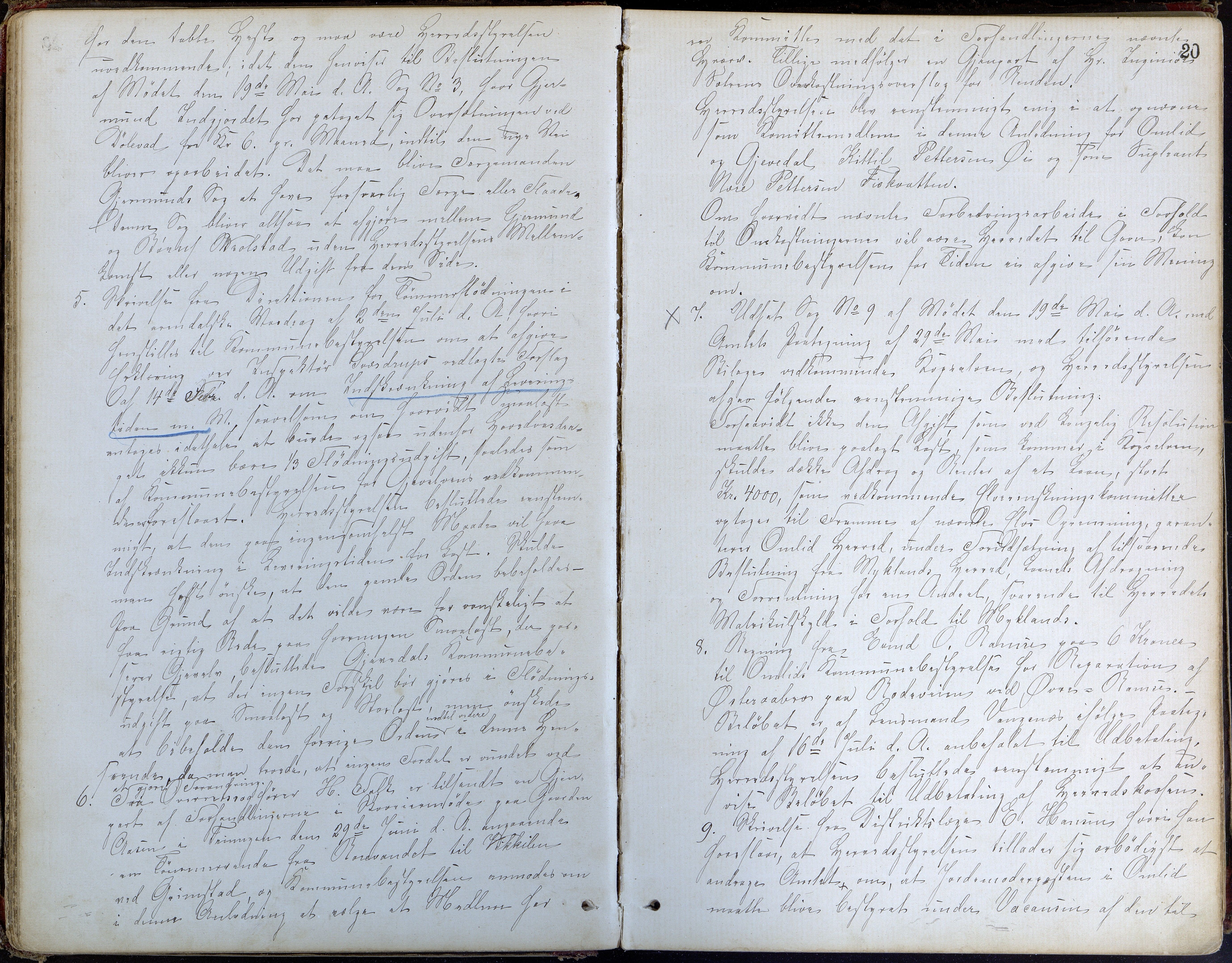 Åmli kommune før 1985, AAKS/KA0929-PK/01/01a/L0004: Møtebok, 1879-1895, p. 20