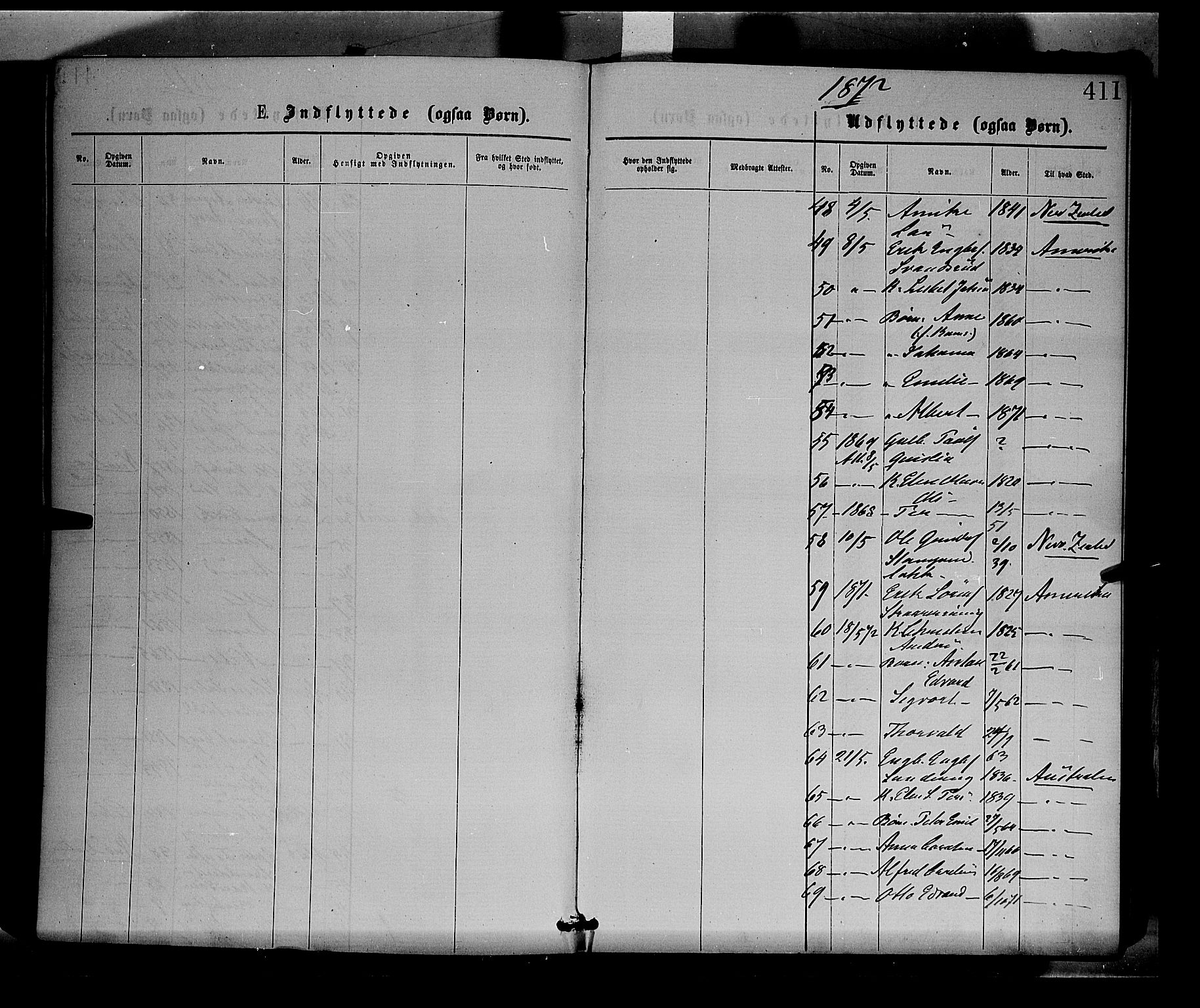 Sør-Odal prestekontor, AV/SAH-PREST-030/H/Ha/Haa/L0004: Parish register (official) no. 4, 1870-1875, p. 411