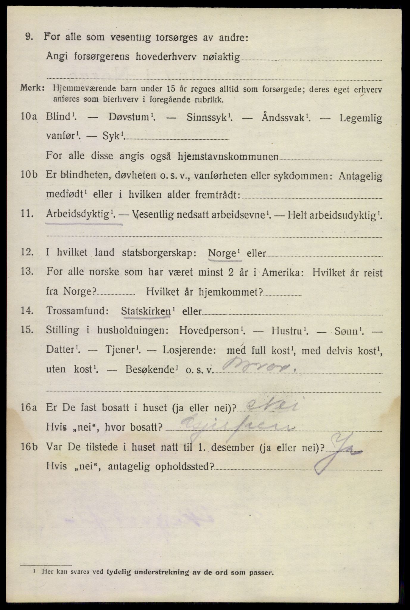 SAKO, 1920 census for Sauherad, 1920, p. 3604