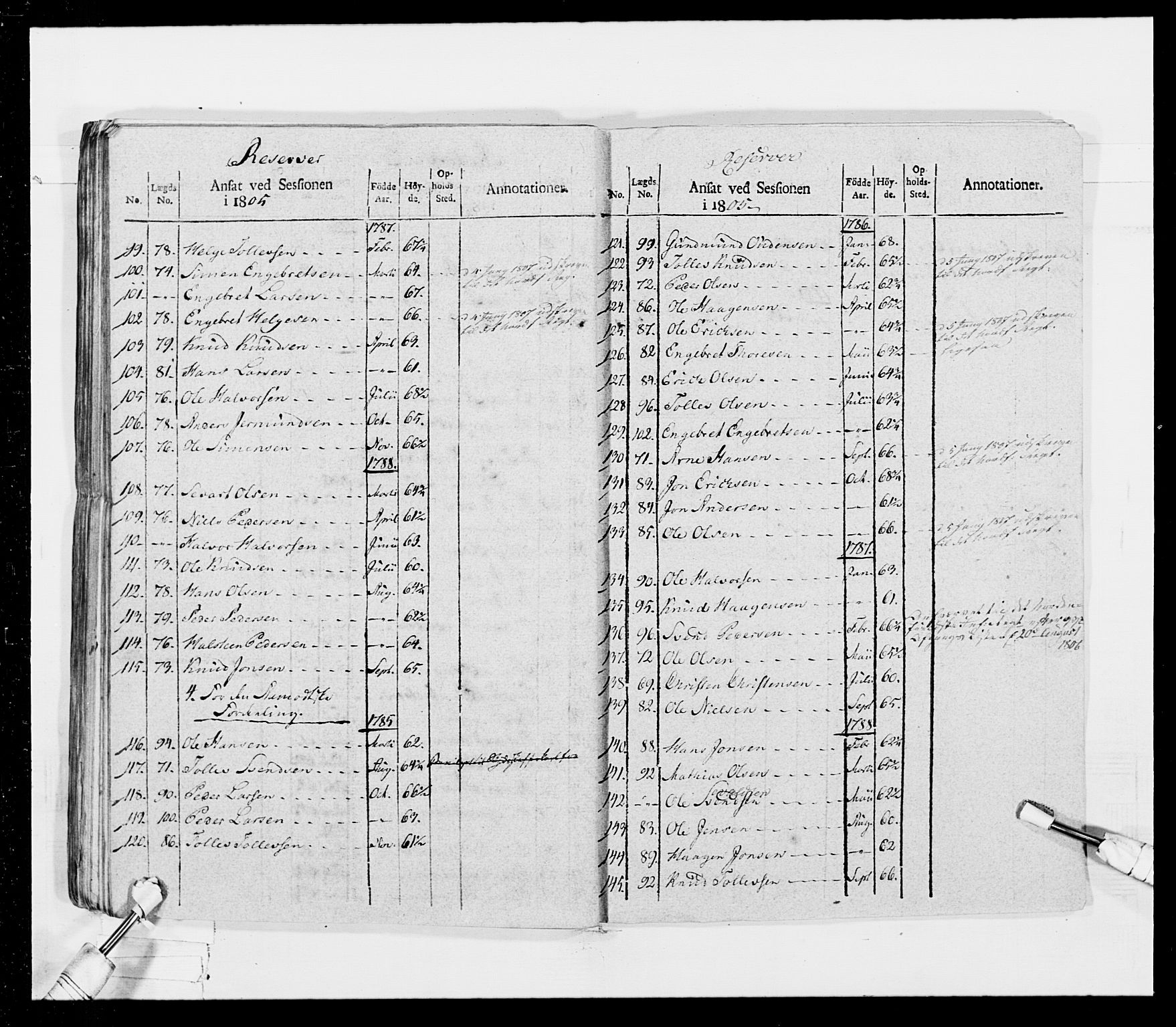 Generalitets- og kommissariatskollegiet, Det kongelige norske kommissariatskollegium, AV/RA-EA-5420/E/Eh/L0026: Skiløperkompaniene, 1805-1810, p. 70