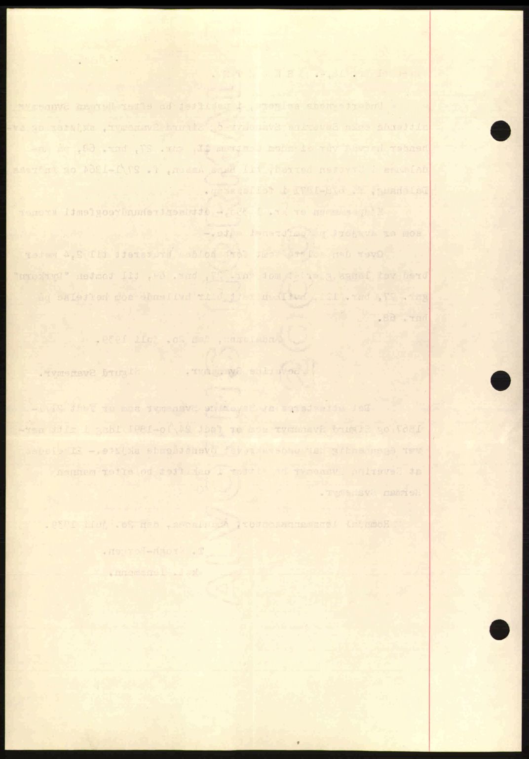 Romsdal sorenskriveri, AV/SAT-A-4149/1/2/2C: Mortgage book no. A7, 1939-1939, Diary no: : 1458/1939