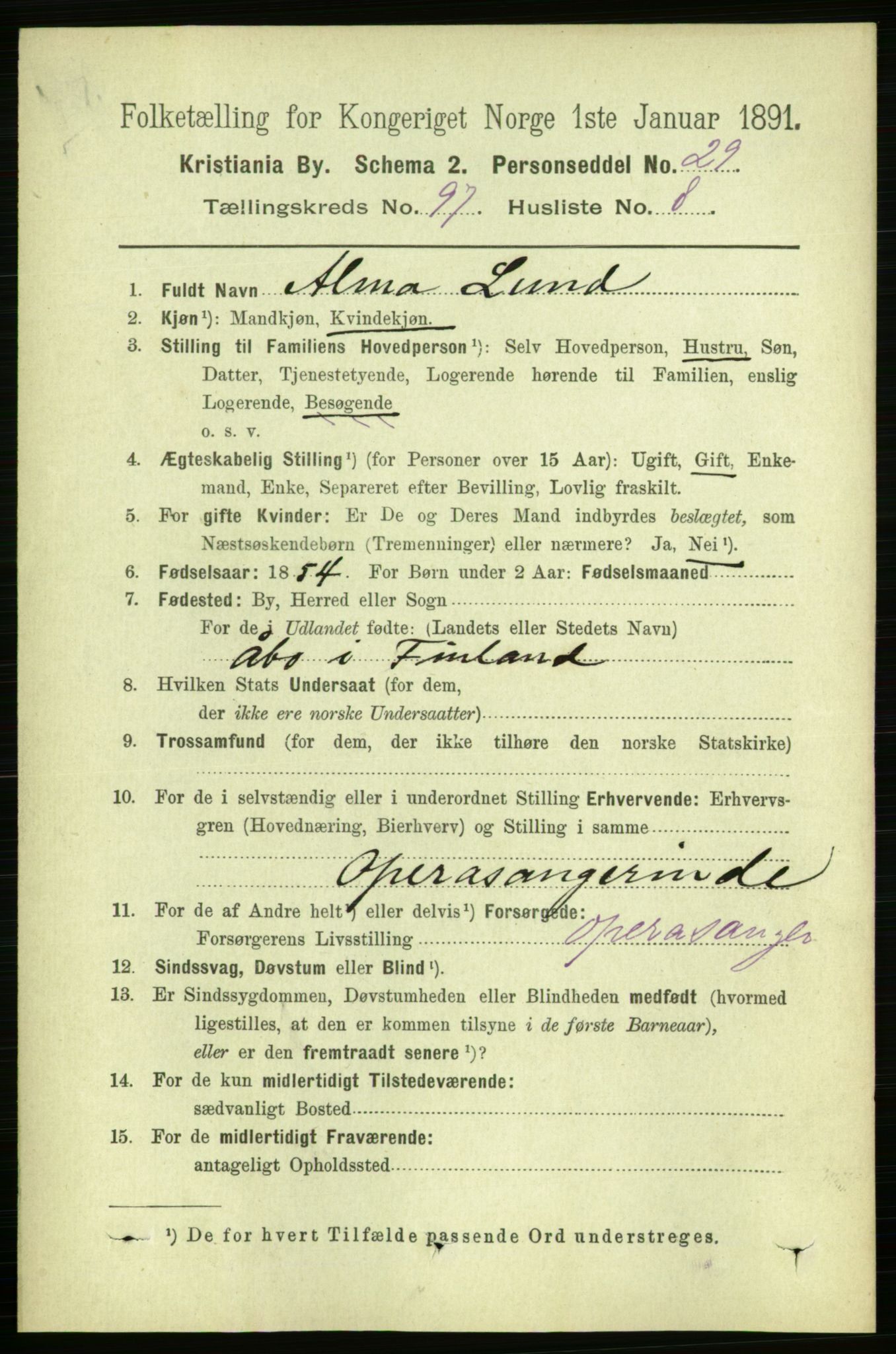 RA, 1891 census for 0301 Kristiania, 1891, p. 47115