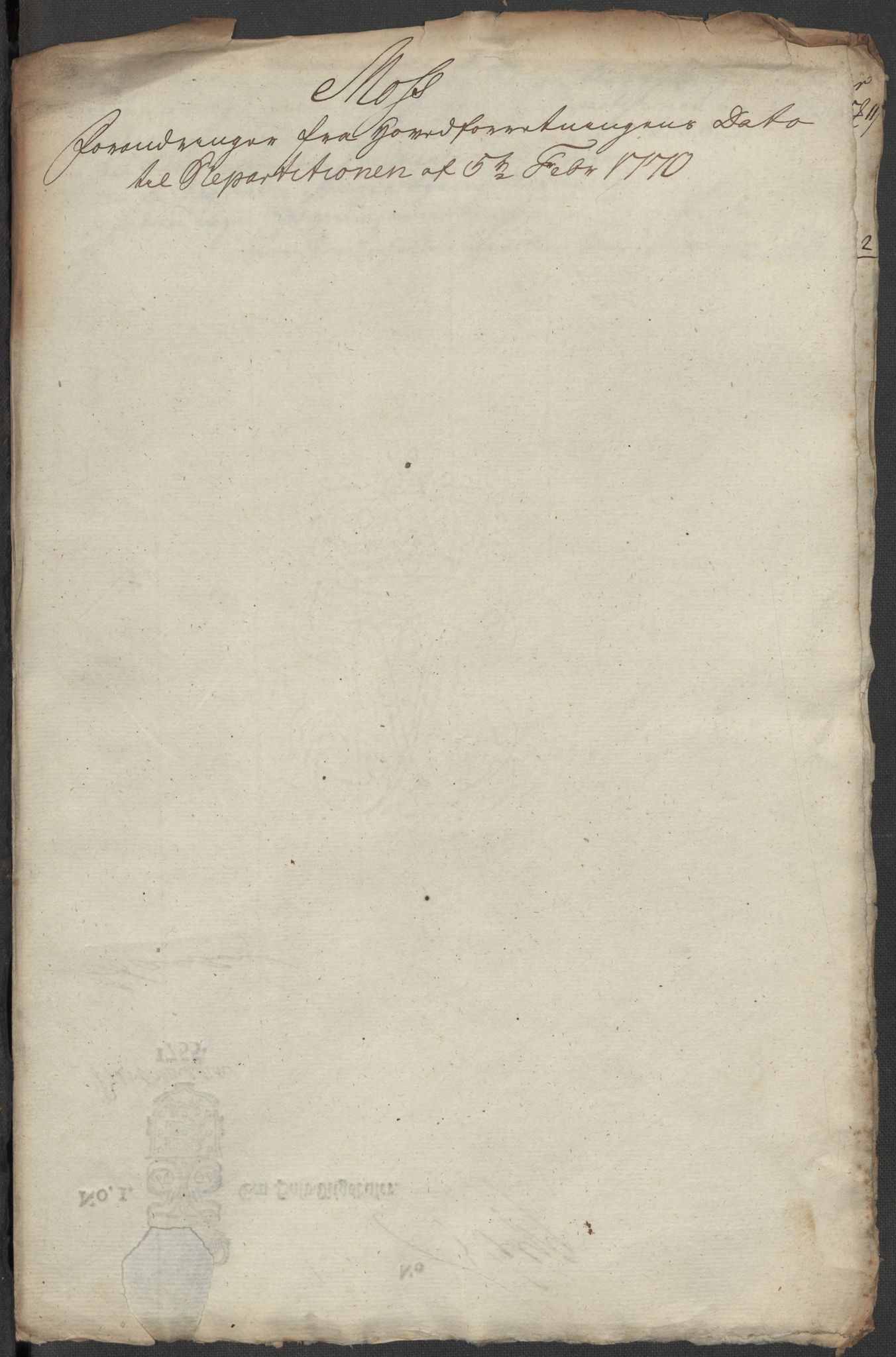 Kommersekollegiet, Brannforsikringskontoret 1767-1814, RA/EA-5458/F/Fa/L0040/0006: Moss / Dokumenter, 1767-1807, p. 2
